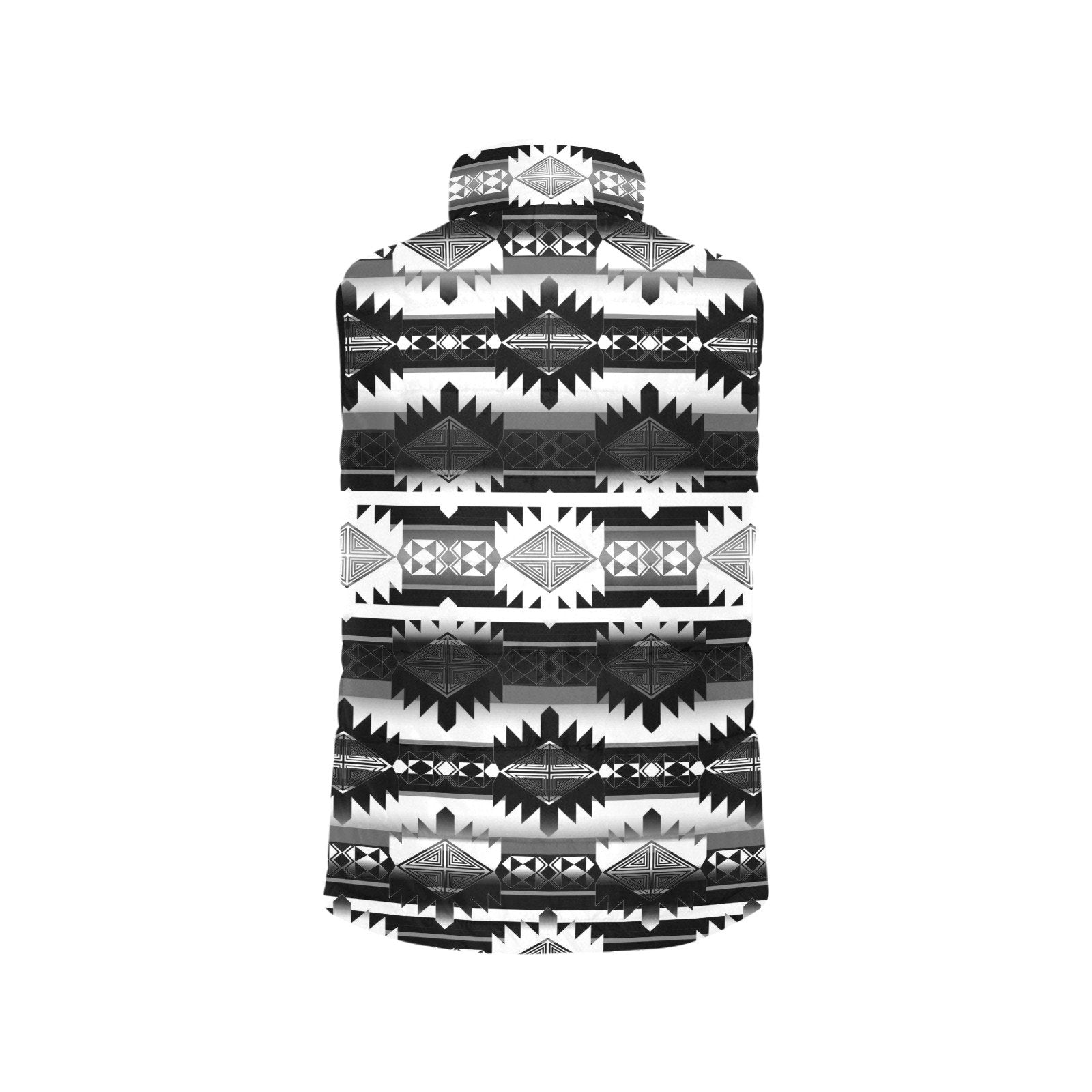 Okotoks Black and White Women's Padded Vest Jacket (Model H44) Women's Padded Vest Jacket (H44) e-joyer