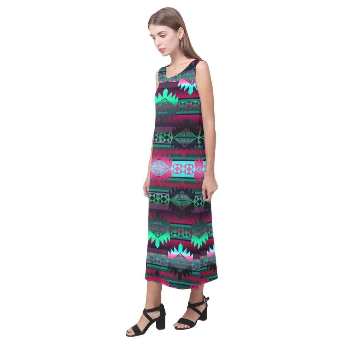 Okotoks Horizon Phaedra Sleeveless Open Fork Long Dress (Model D08) Phaedra Sleeveless Open Fork Long Dress (D08) e-joyer