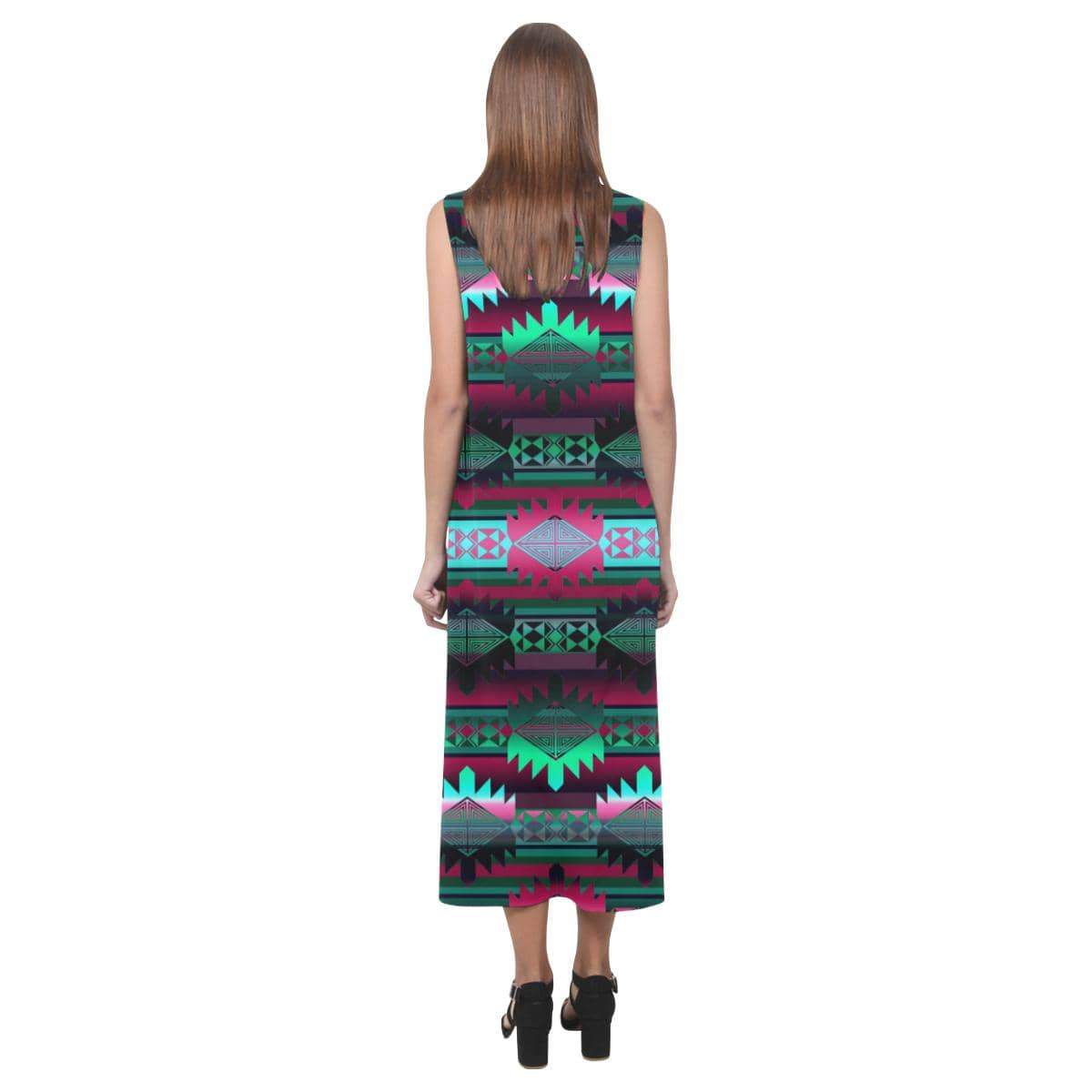Okotoks Horizon Phaedra Sleeveless Open Fork Long Dress (Model D08) Phaedra Sleeveless Open Fork Long Dress (D08) e-joyer