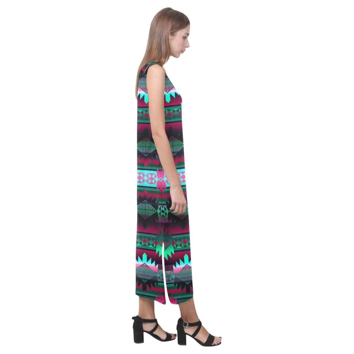 Okotoks Horizon Phaedra Sleeveless Open Fork Long Dress (Model D08) Phaedra Sleeveless Open Fork Long Dress (D08) e-joyer