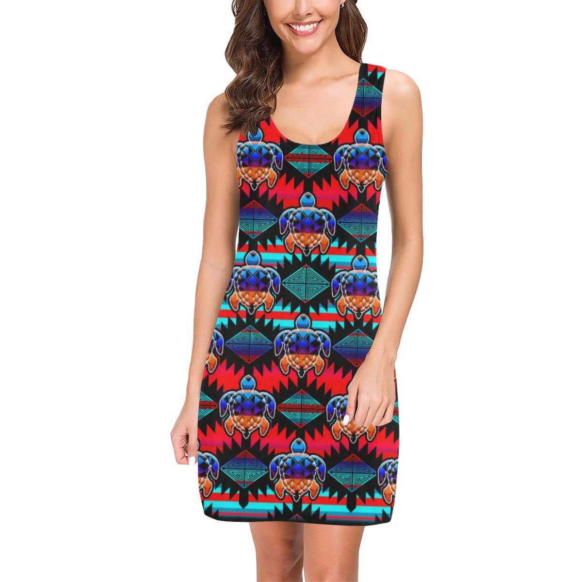 Okotoks Mountain Turtles IkstsÃmiwa Vest Dress (Model D06) Medea Vest Dress (D06) e-joyer