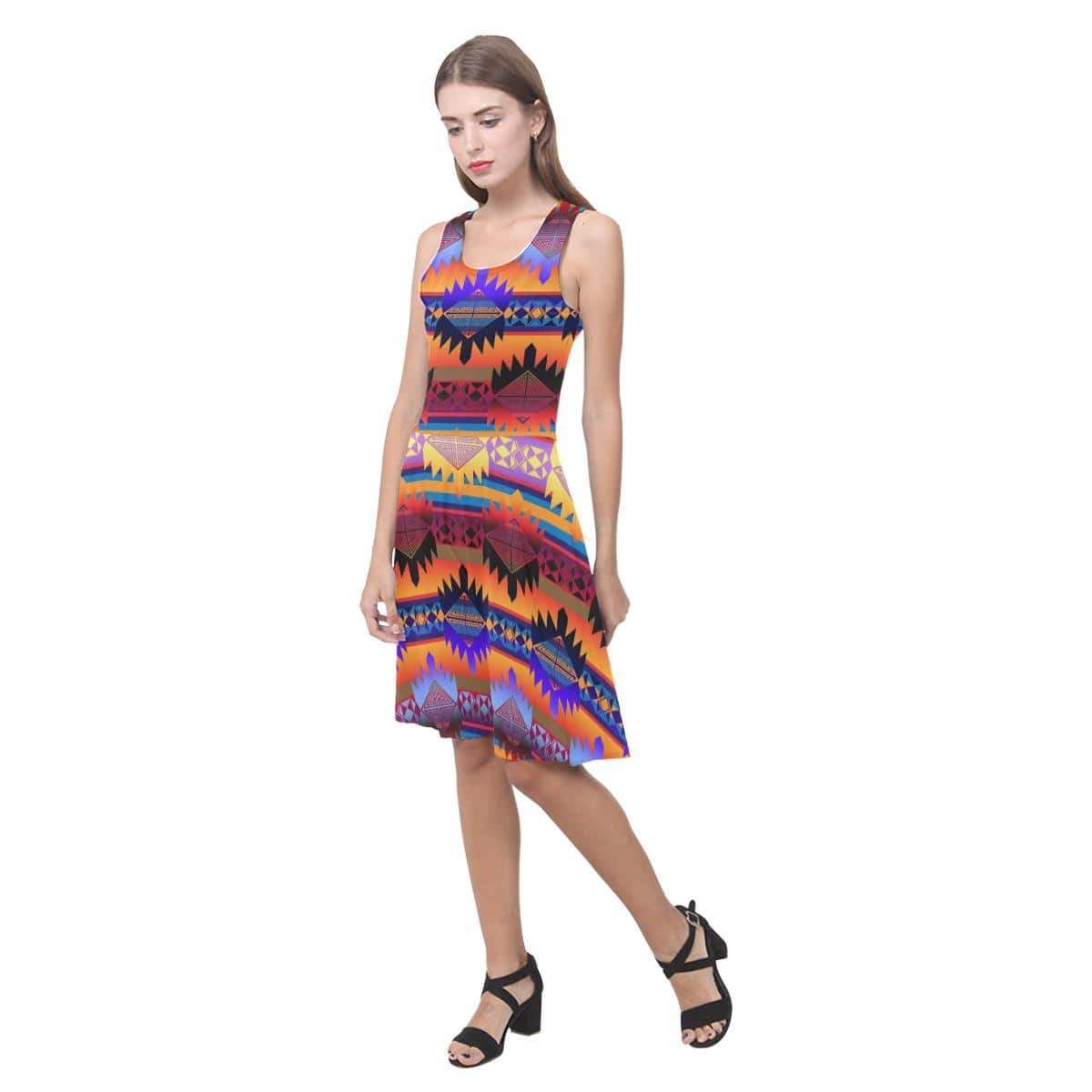 Okotoks Mountains Atalanta Casual Sundress(Model D04) Atalanta Sundress (D04) e-joyer