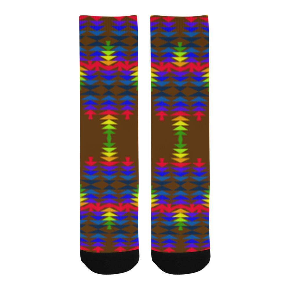 Olive Sage with Eagle Feather Trouser Socks Trouser Socks e-joyer