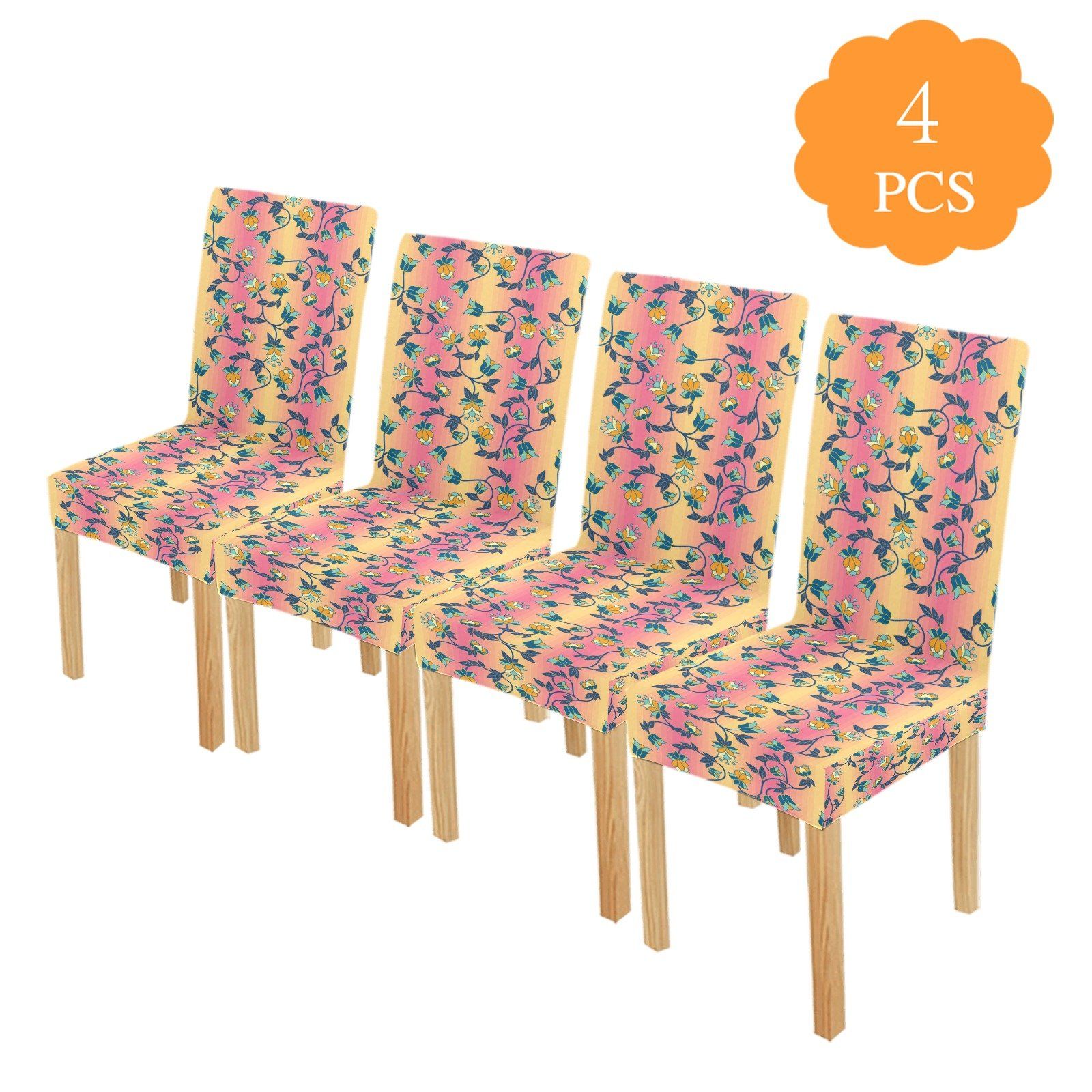 Orange Days Chair Cover (Pack of 4) Chair Cover (Pack of 4) e-joyer 