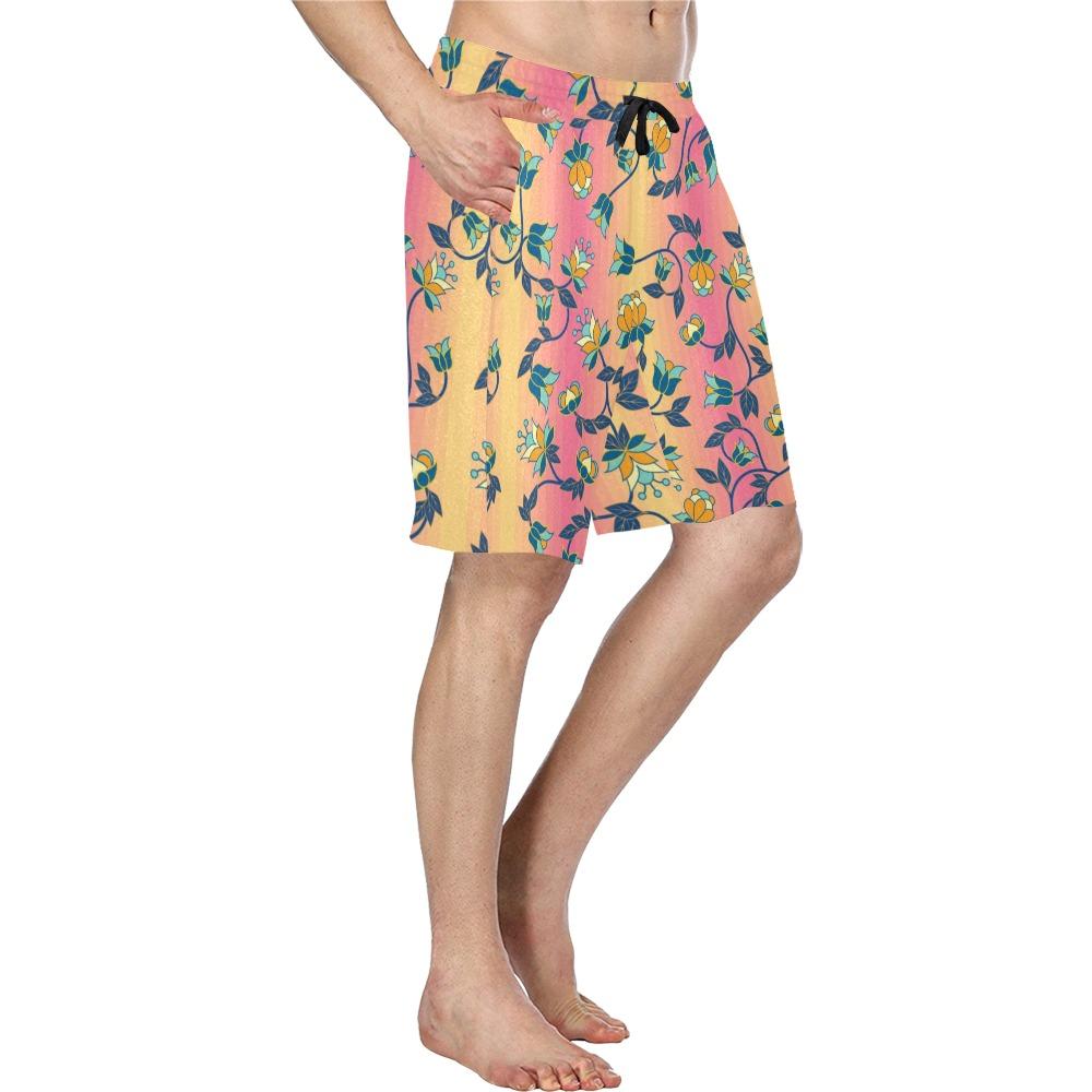 Orange Days Men's All Over Print Casual Shorts (Model L23) Men's Casual Shorts (L23) e-joyer