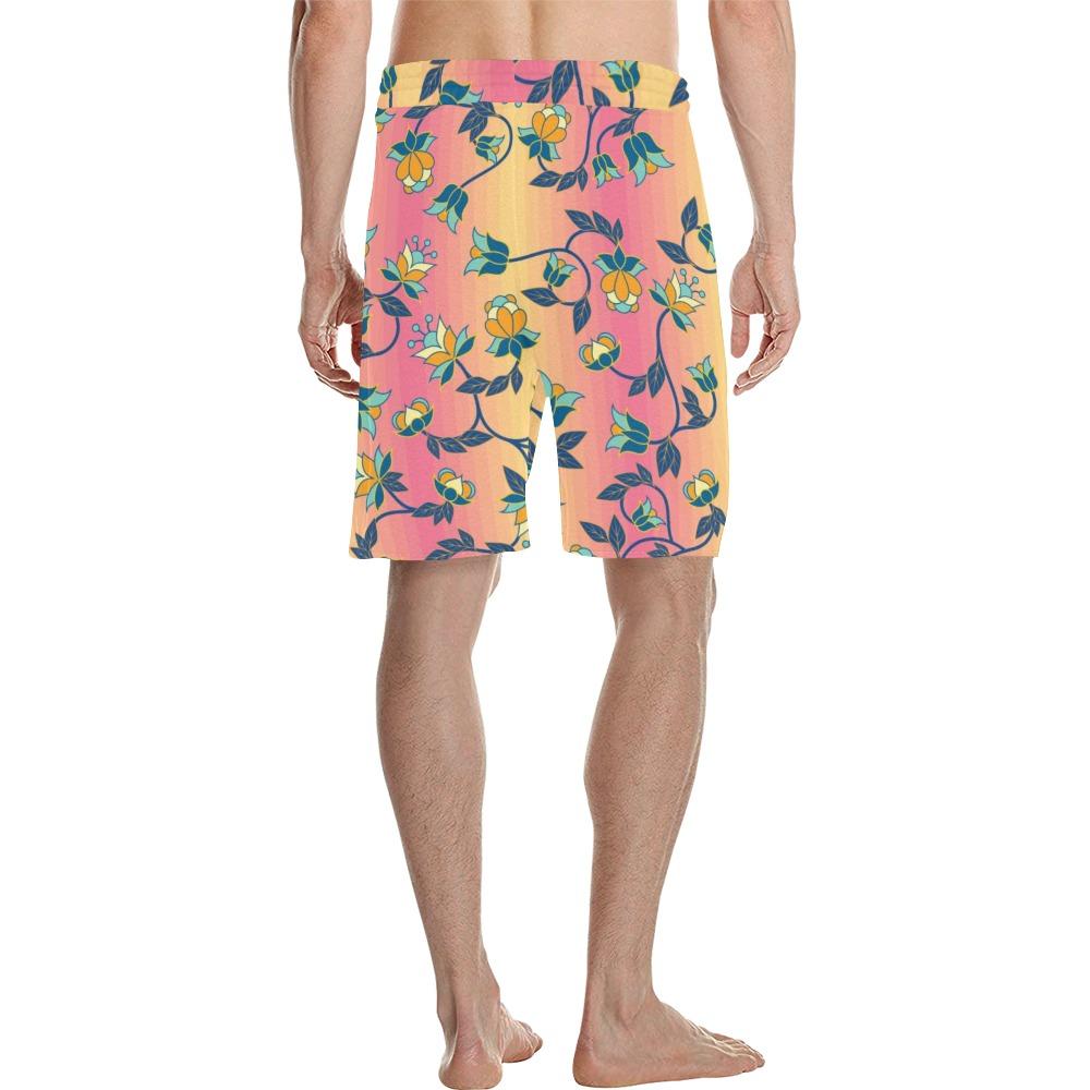 Orange Days Men's All Over Print Casual Shorts (Model L23) Men's Casual Shorts (L23) e-joyer 