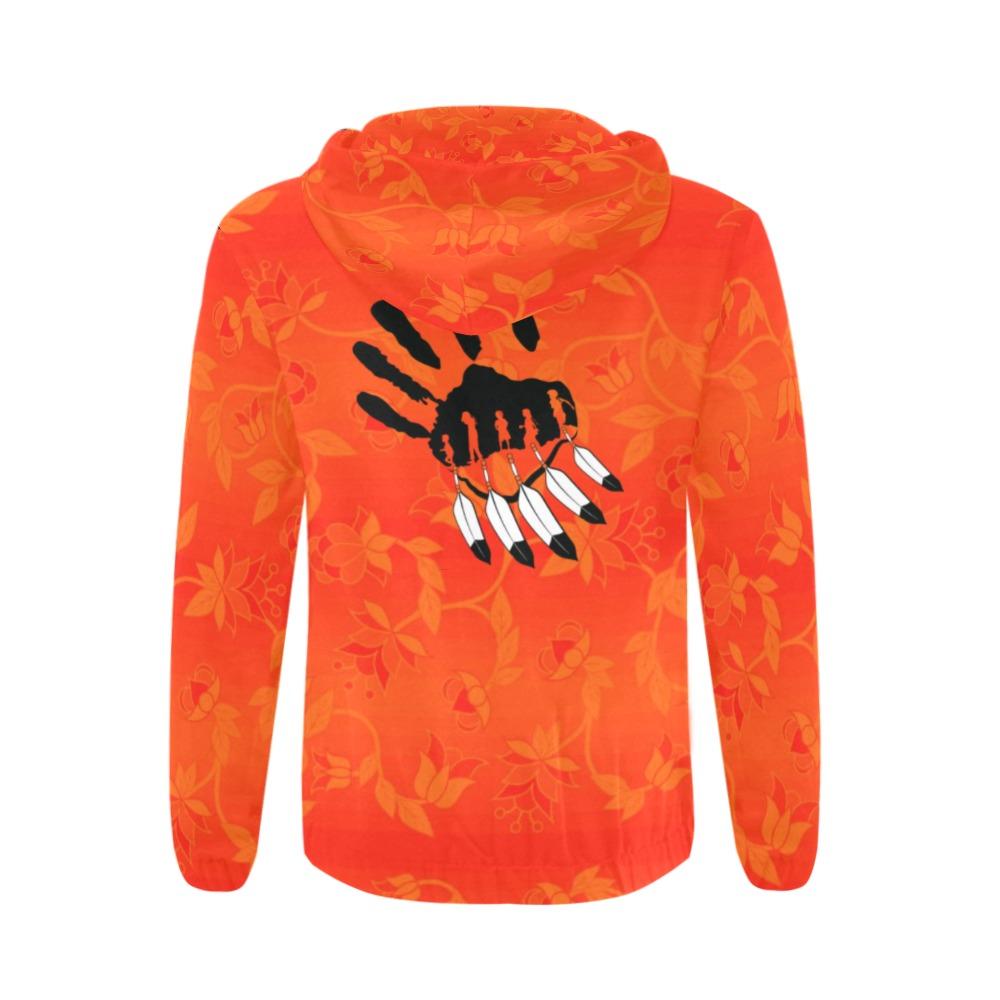 Orange Days Orange A feather for each All Over Print Full Zip Hoodie for Men (Model H14) All Over Print Full Zip Hoodie for Men (H14) e-joyer