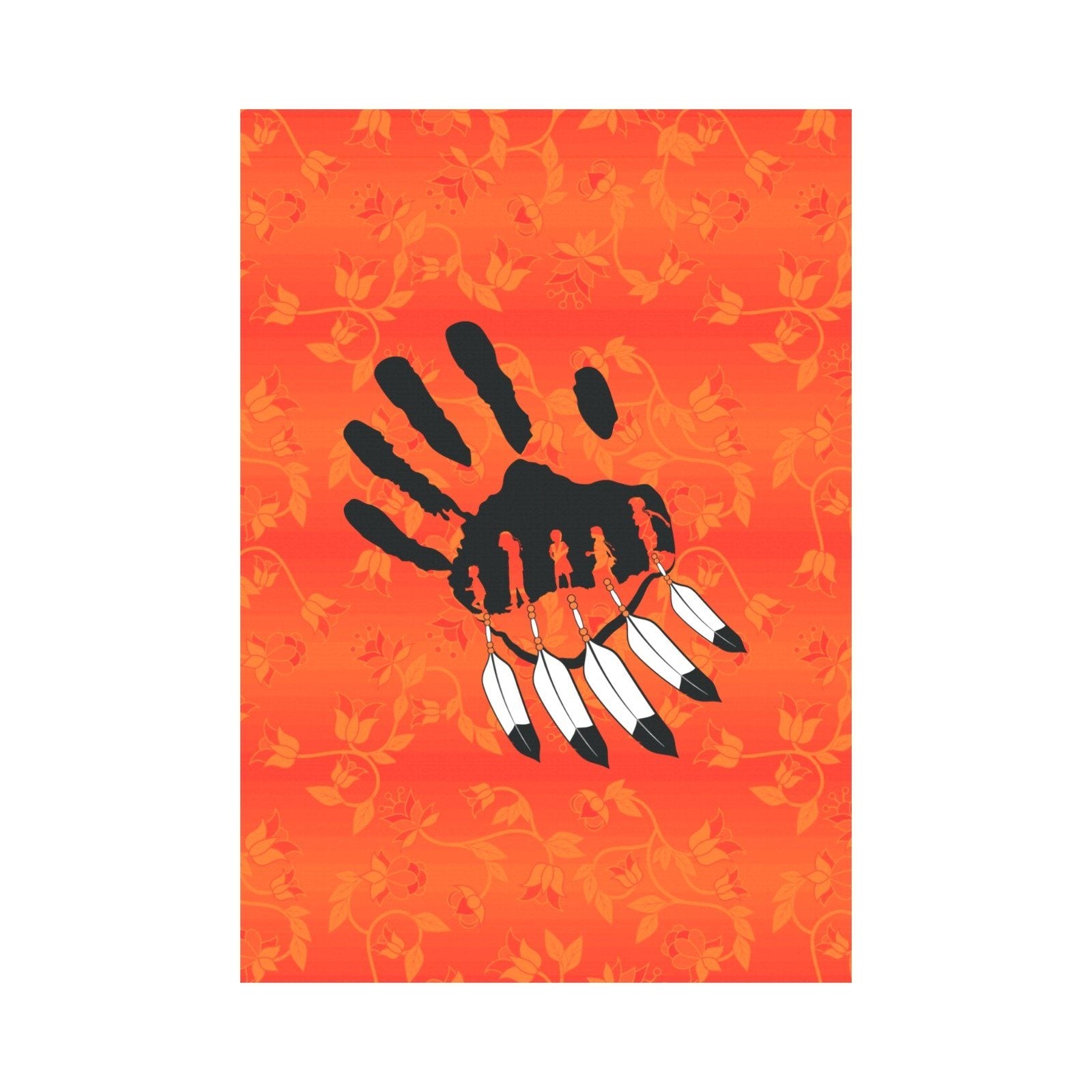 Orange Days Orange - A feather for Each Garden Flag 28''x40'' (Two Sides Printing) Garden Flag 28‘’x40‘’ (Two Sides) e-joyer