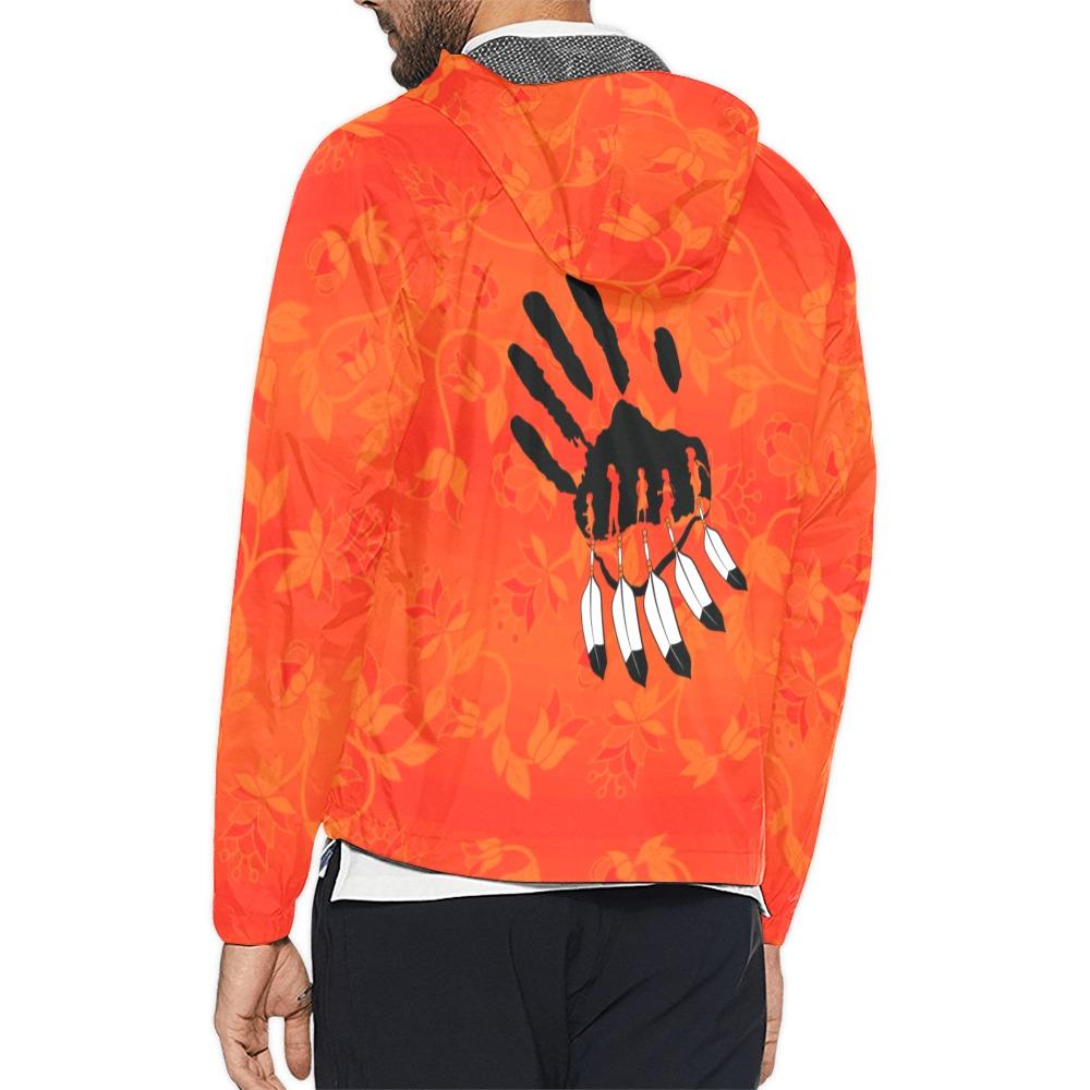 Orange Days Orange A feather for each Unisex All Over Print Windbreaker (Model H23) All Over Print Windbreaker for Men (H23) e-joyer