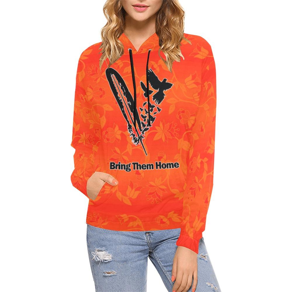 Orange Days Orange Bring Them Home All Over Print Hoodie for Women (USA Size) (Model H13) All Over Print Hoodie for Women (H13) e-joyer