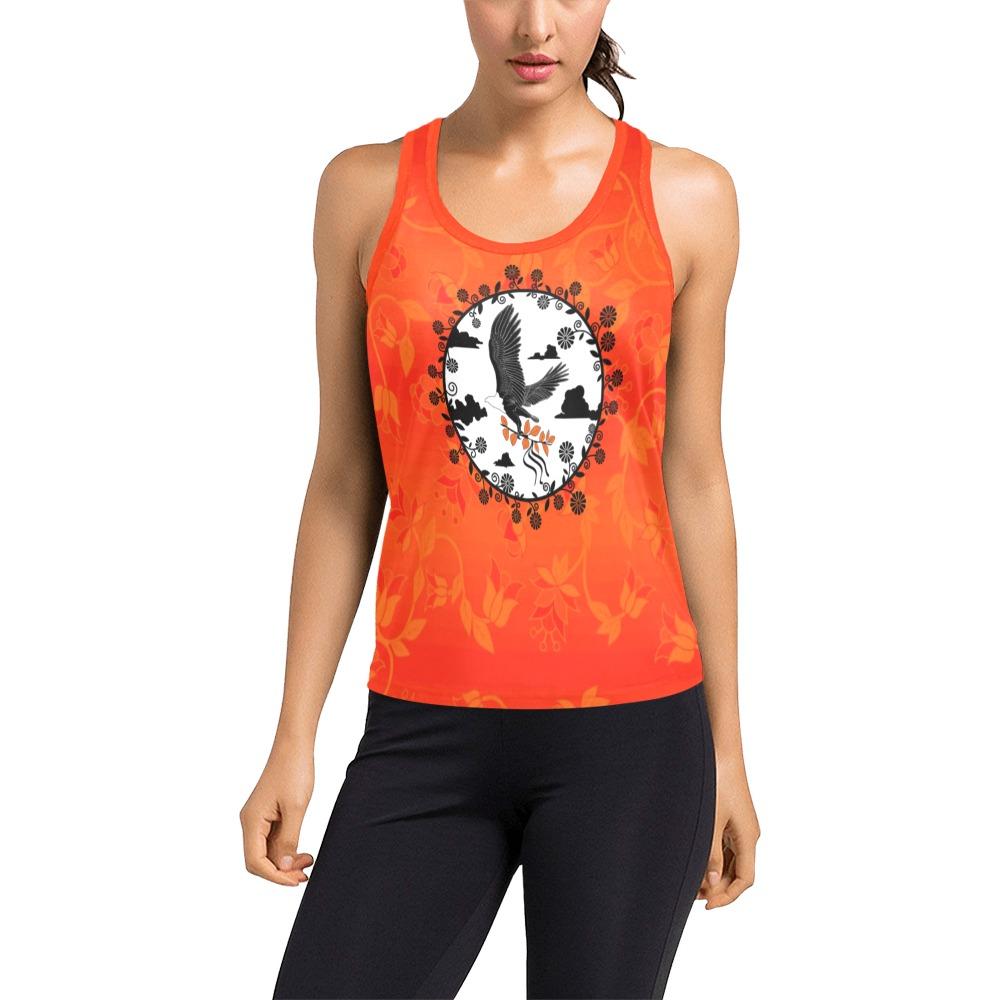 Orange Days Orange Carrying Their Prayers Women's Racerback Tank Top (Model T60) Racerback Tank Top (T60) e-joyer