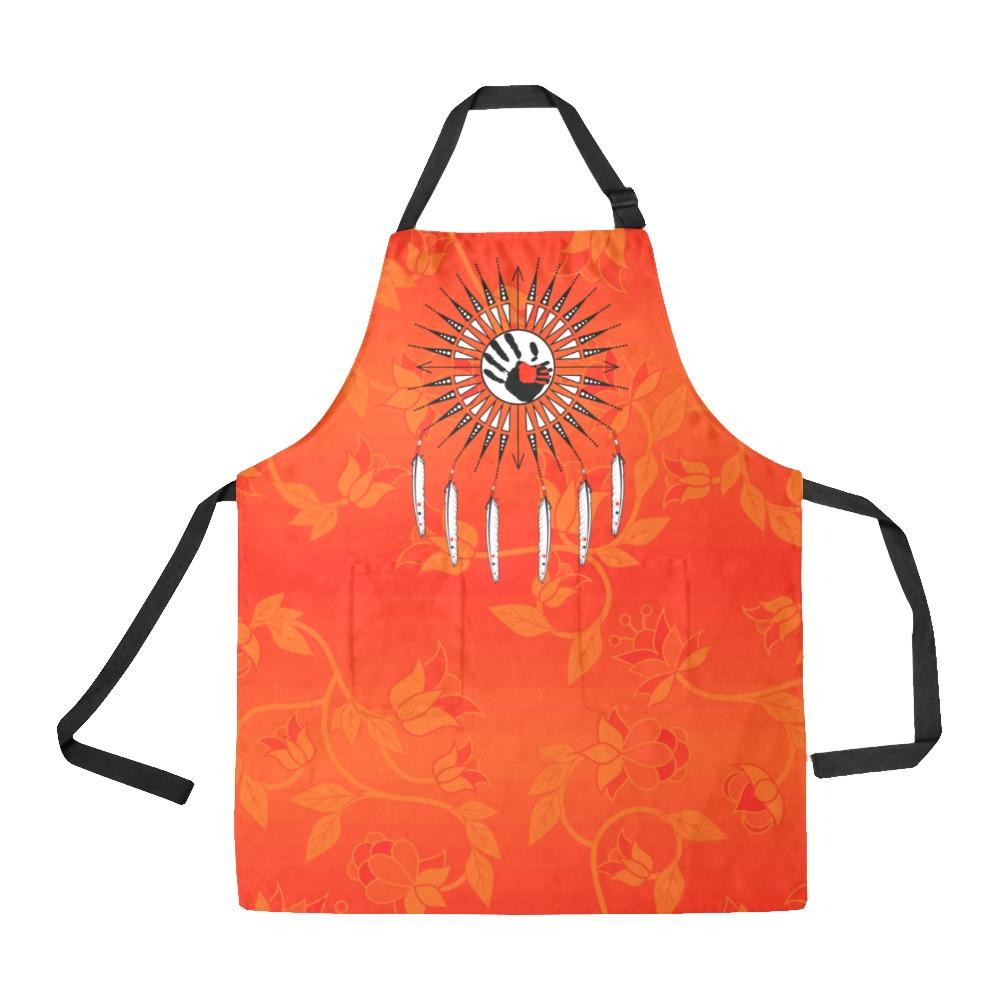 Orange Days Orange Feather Directions All Over Print Apron All Over Print Apron e-joyer
