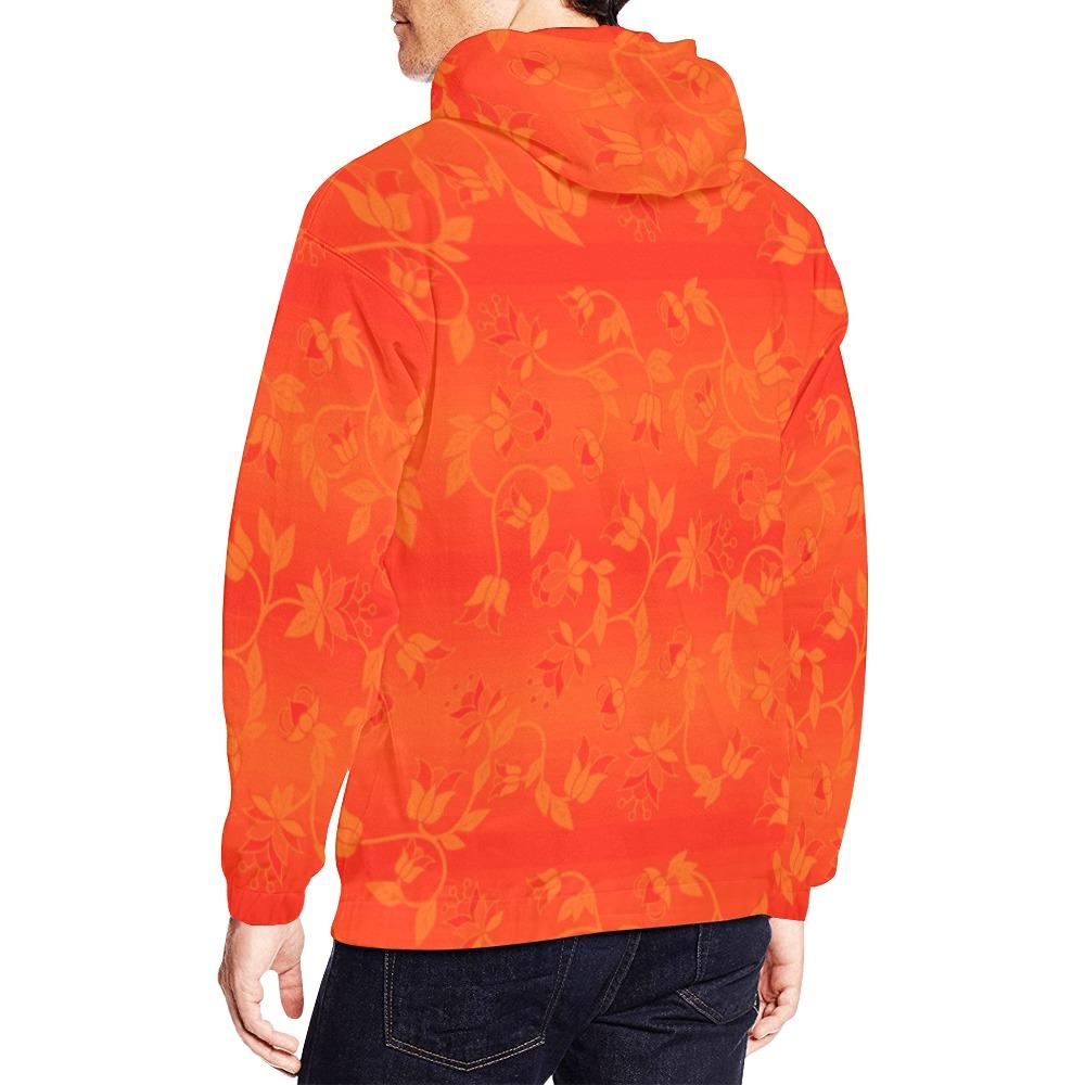 Orange Days Orange Feather Directions All Over Print Hoodie for Men (USA Size) (Model H13) All Over Print Hoodie for Men (H13) e-joyer