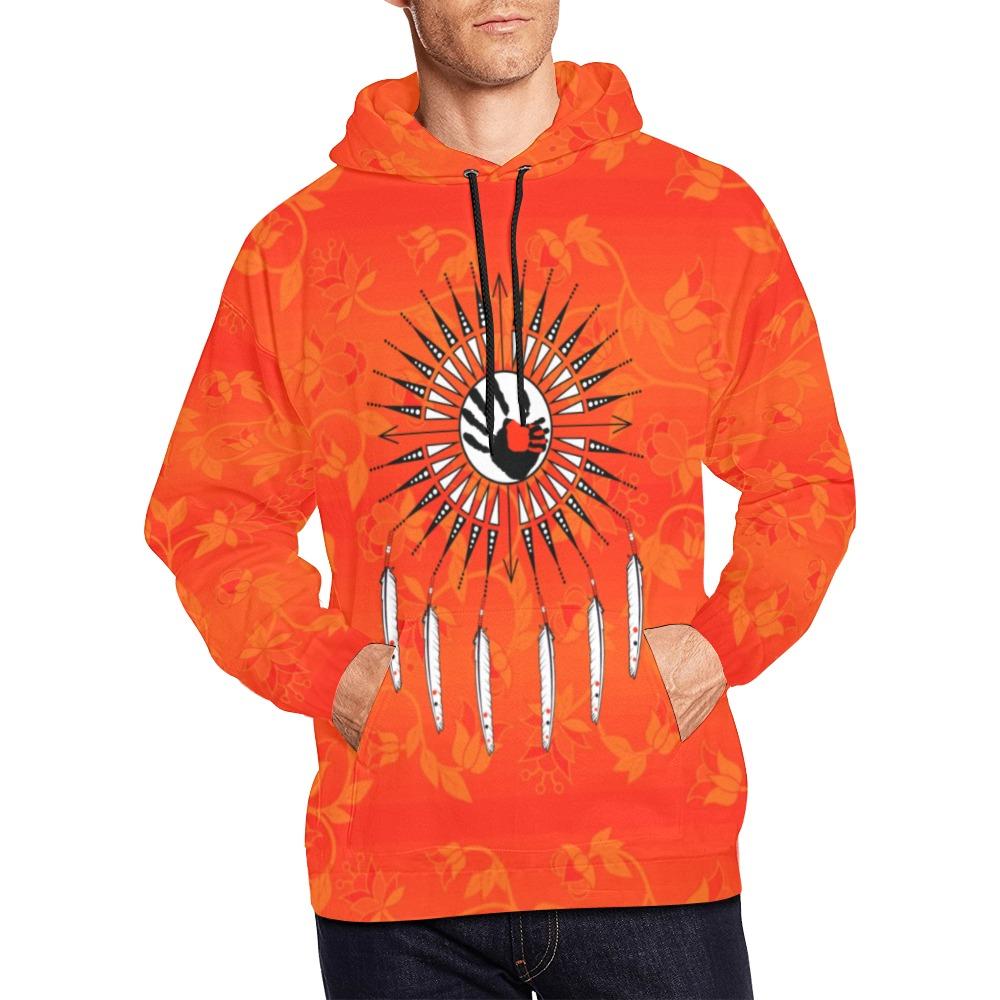 Orange Days Orange Feather Directions All Over Print Hoodie for Men (USA Size) (Model H13) All Over Print Hoodie for Men (H13) e-joyer