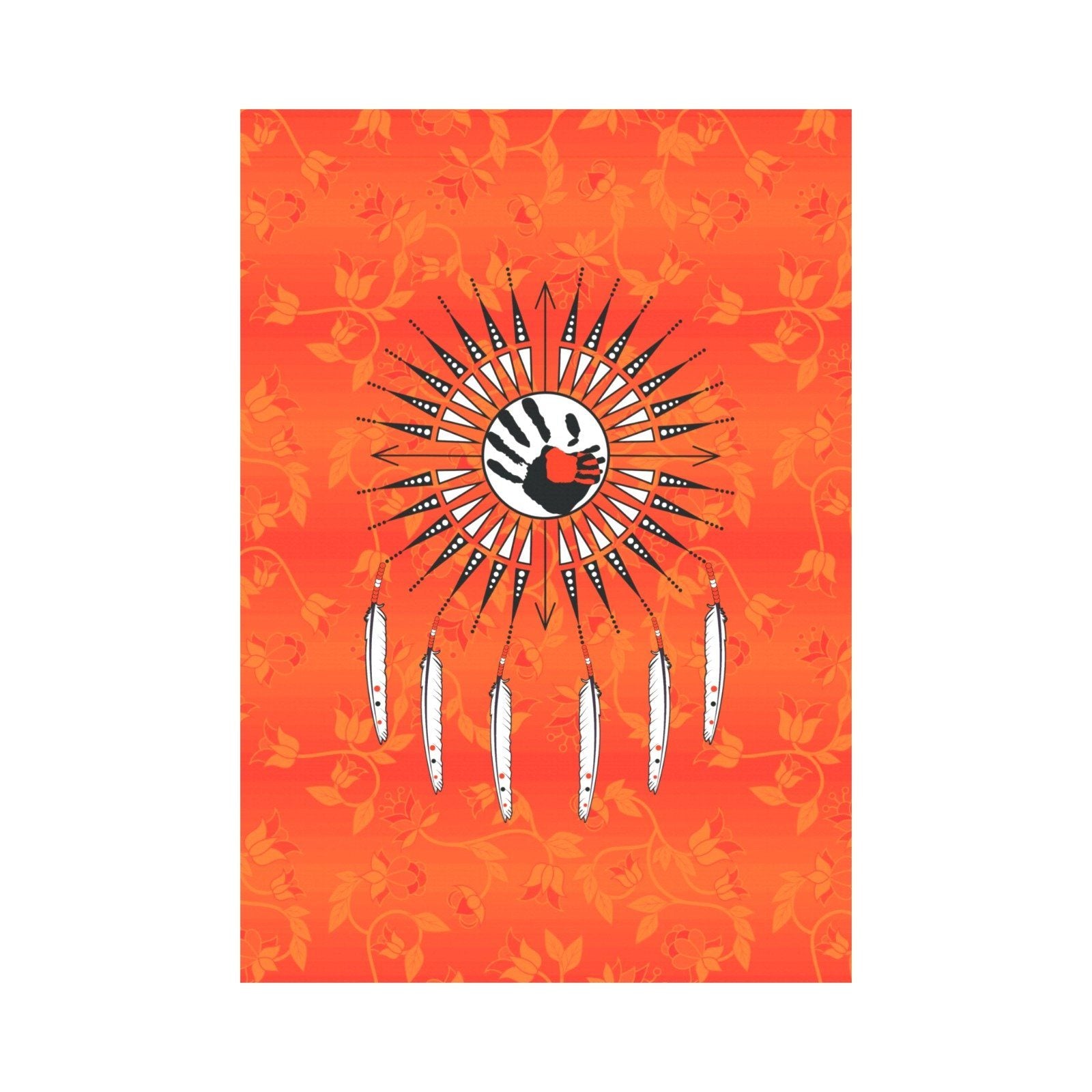 Orange Days Orange - Feather Directions Garden Flag 28''x40'' (Two Sides Printing) Garden Flag 28‘’x40‘’ (Two Sides) e-joyer