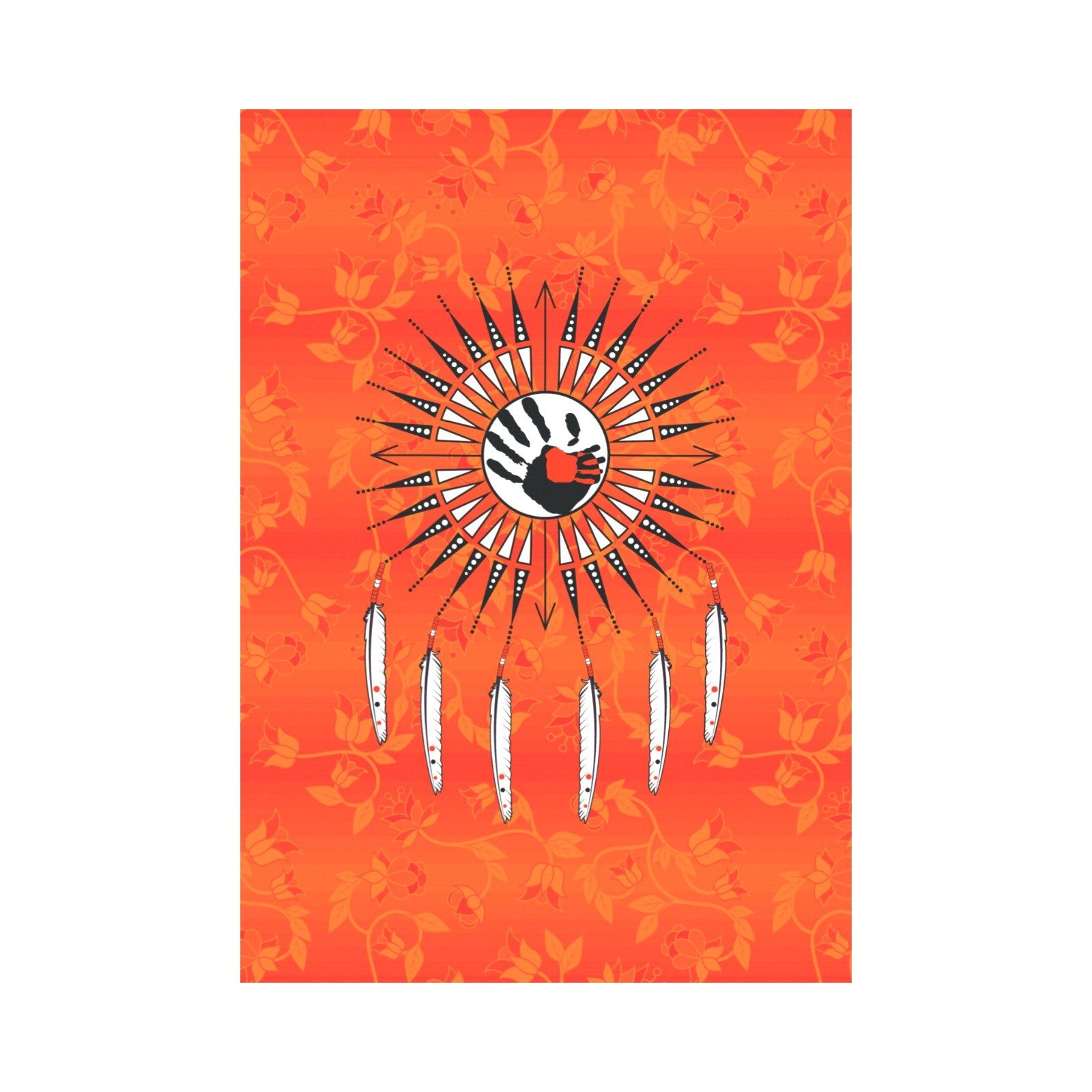Orange Days Orange - Feather Directions Garden Flag 28''x40'' (Two Sides Printing) Garden Flag 28‘’x40‘’ (Two Sides) e-joyer