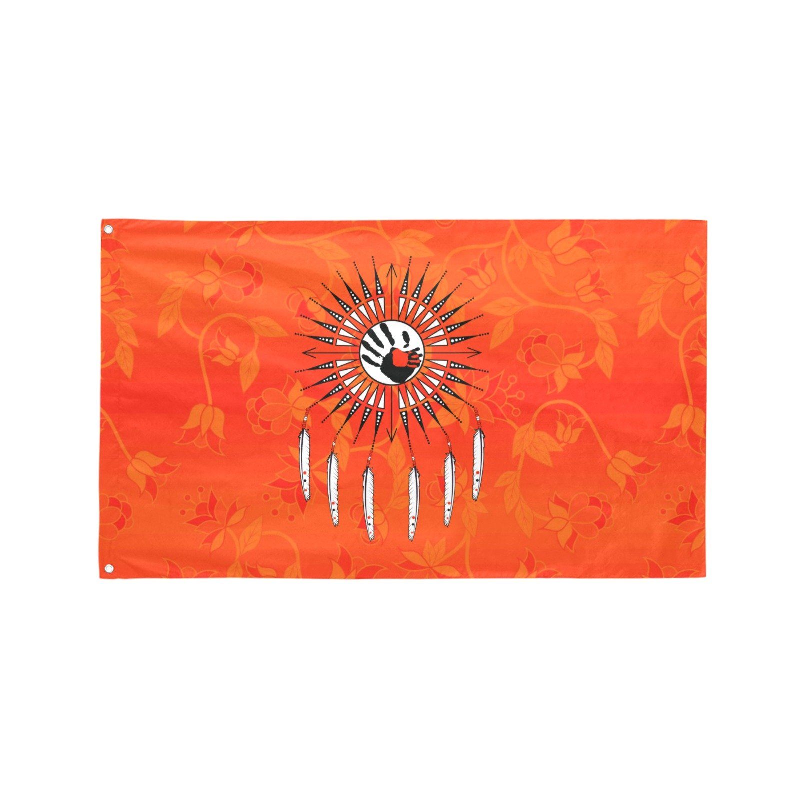 Orange Days Orange Feather Directions Garden Flag 59"x35" Garden Flag 59"x35" e-joyer