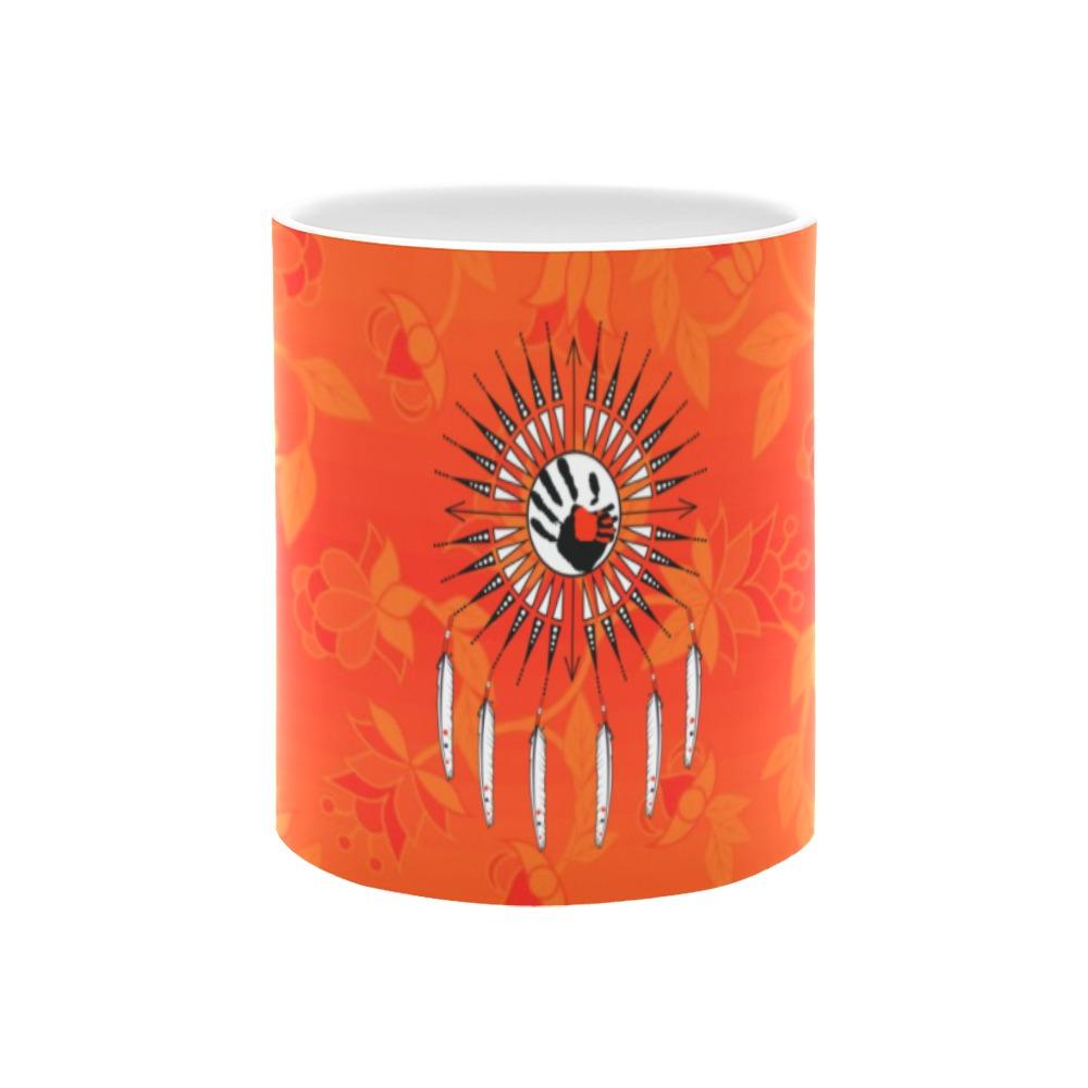 Orange Days Orange Feather Directions White Mug(11OZ) White Mug e-joyer