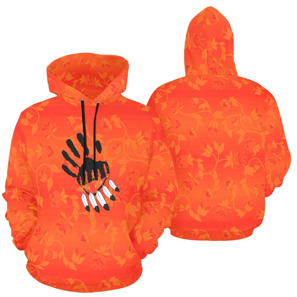Orange Days Orange Orange A feather for each All Over Print Hoodie for Men (USA Size) (Model H13) All Over Print Hoodie for Men (H13) e-joyer