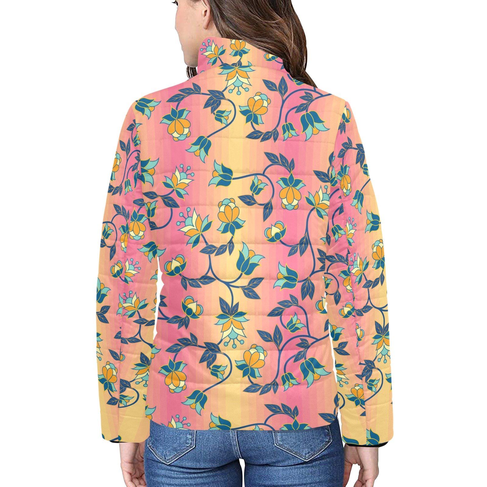 Orange Days Women's Stand Collar Padded Jacket (Model H41) jacket e-joyer