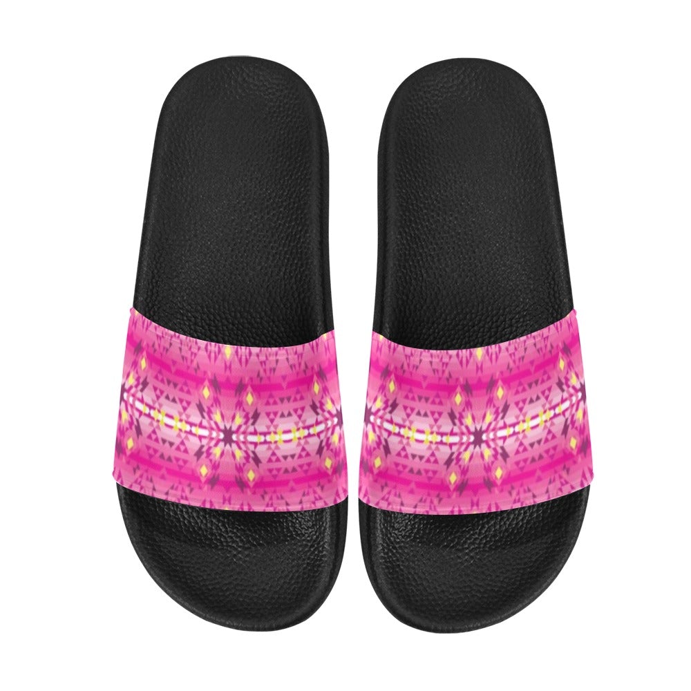 Pink Star Men's Slide Sandals (Model 057) sandals e-joyer