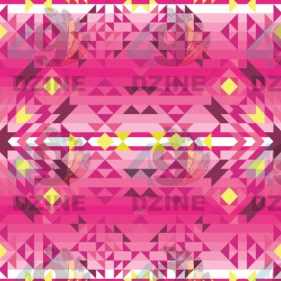 Pink Star Satin Fabric 49DzineStore