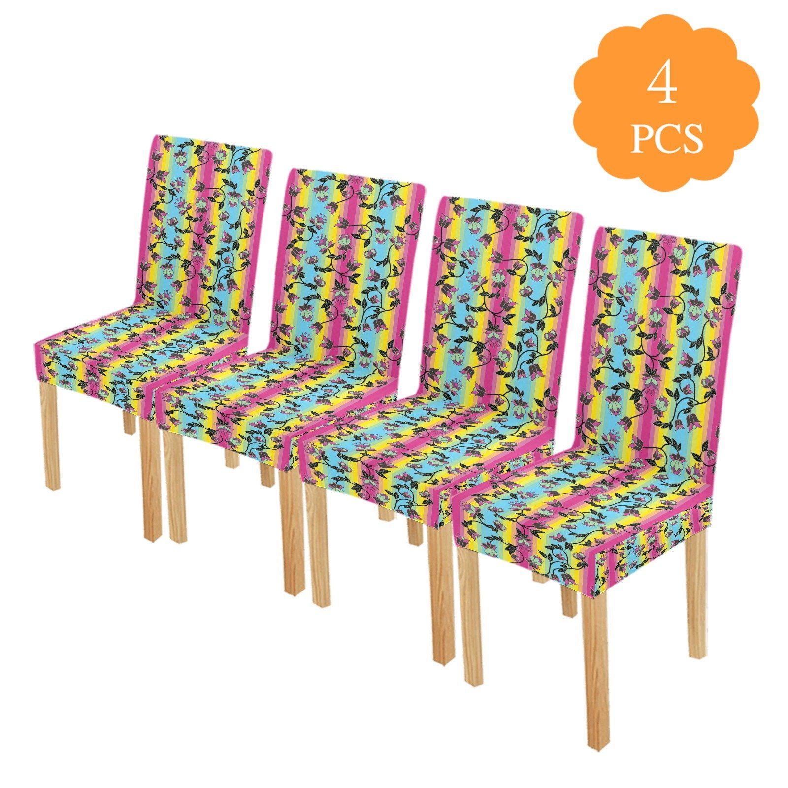 Powwow Carnival Chair Cover (Pack of 4) Chair Cover (Pack of 4) e-joyer 