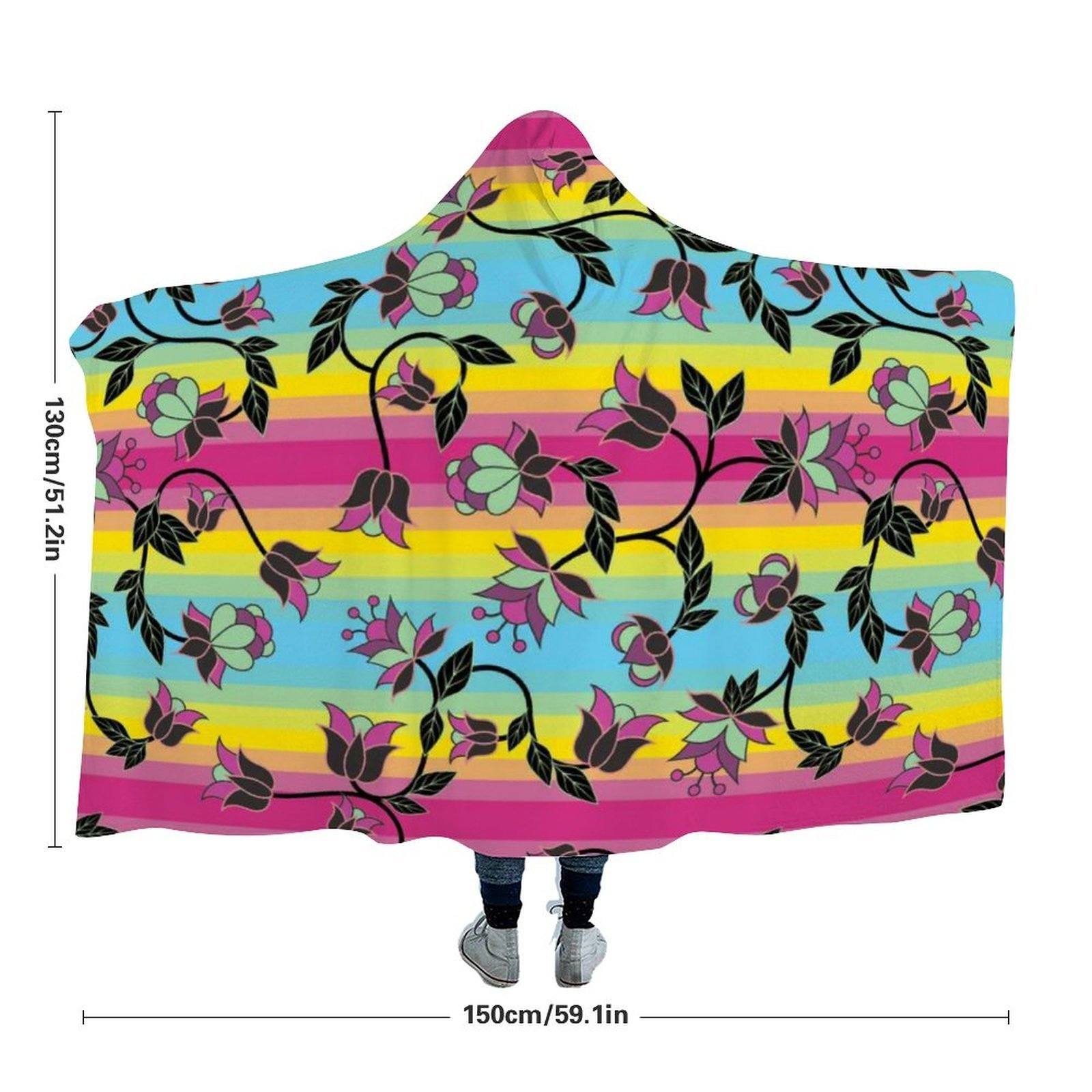Powwow Carnival Hooded Blanket blanket 49 Dzine