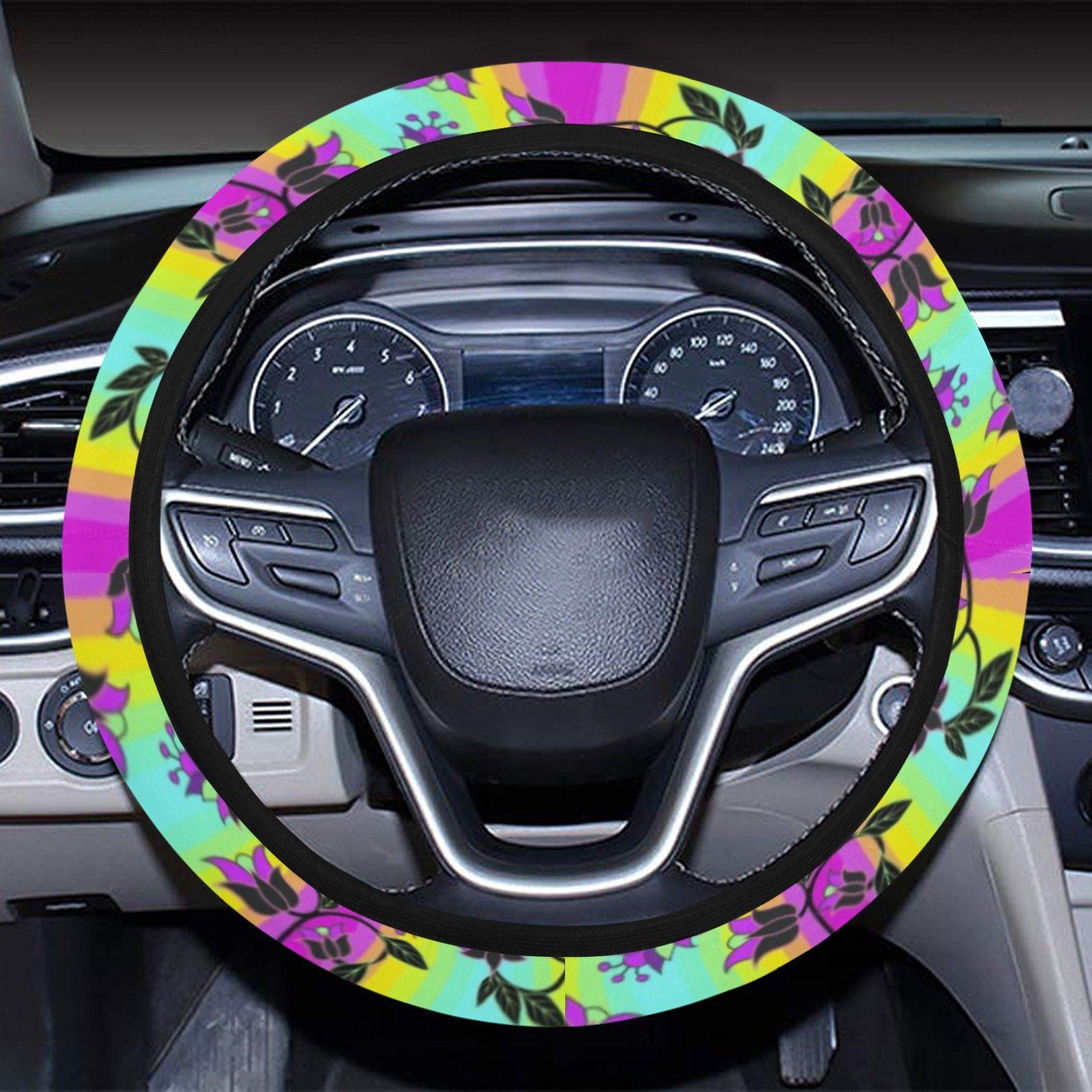 Powwow Carnival Steering Wheel Cover with Elastic Edge Steering Wheel Cover with Elastic Edge e-joyer