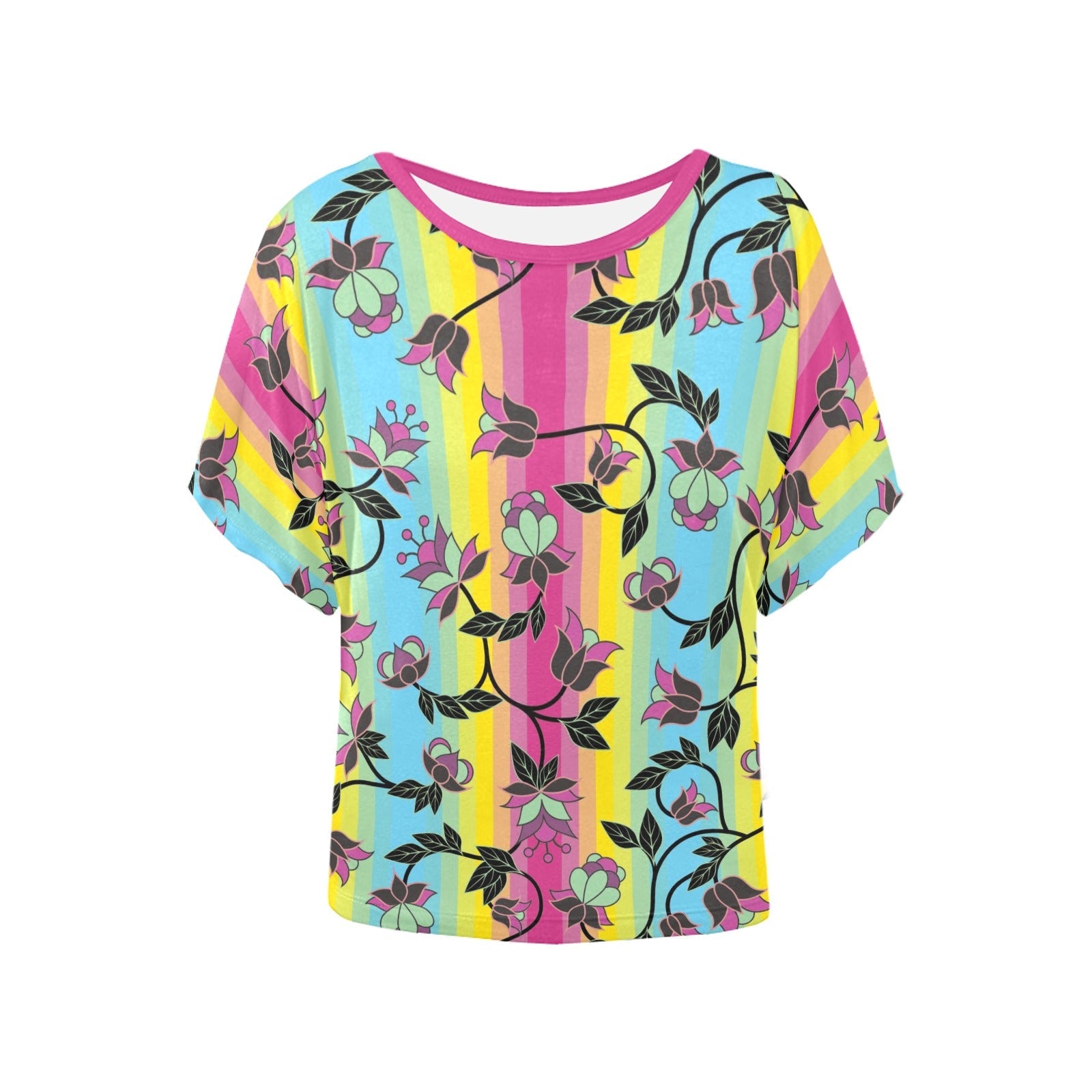 Powwow Carnival Women's Batwing-Sleeved Blouse T shirt (Model T44) Women's Batwing-Sleeved Blouse T shirt (T44) e-joyer