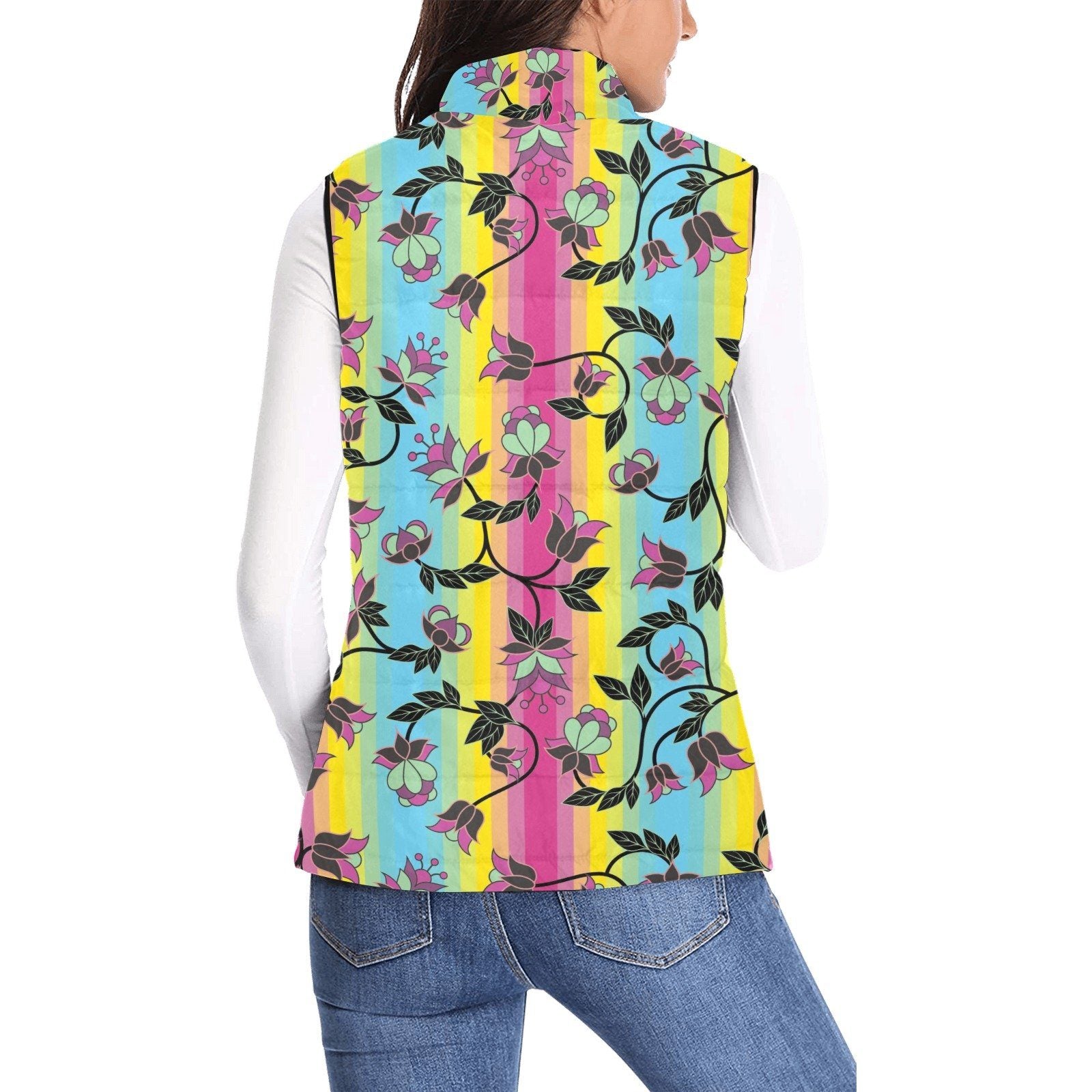 Powwow Carnival Women's Padded Vest Jacket (Model H44) Women's Padded Vest Jacket (H44) e-joyer