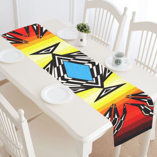 Prairie Fire Medicine Wheel Table Runner 16x72 inch Table Runner 16x72 inch e-joyer
