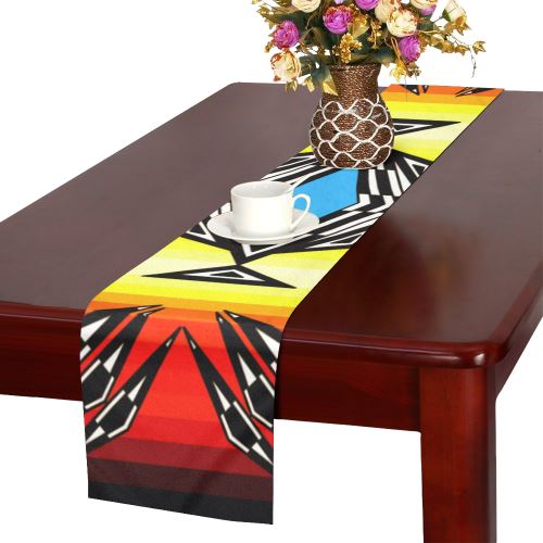 Prairie Fire Medicine Wheel Table Runner 16x72 inch Table Runner 16x72 inch e-joyer