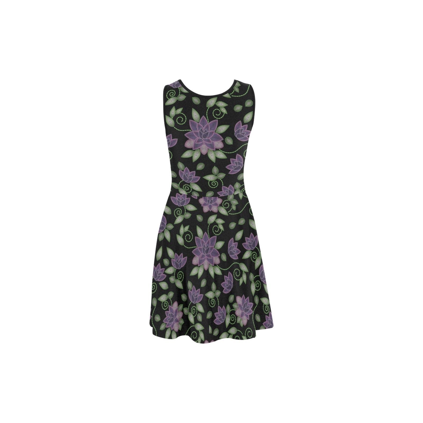 Purple Beaded Rose Atalanta Sundress (Model D04) Atalanta Sundress (D04) e-joyer