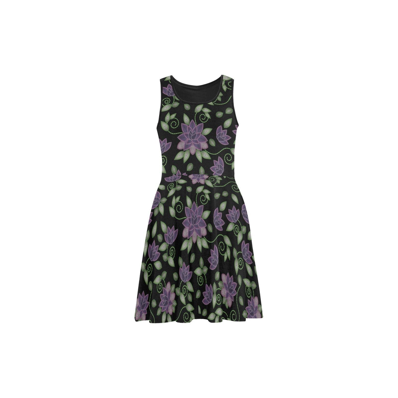Purple Beaded Rose Atalanta Sundress (Model D04) Atalanta Sundress (D04) e-joyer