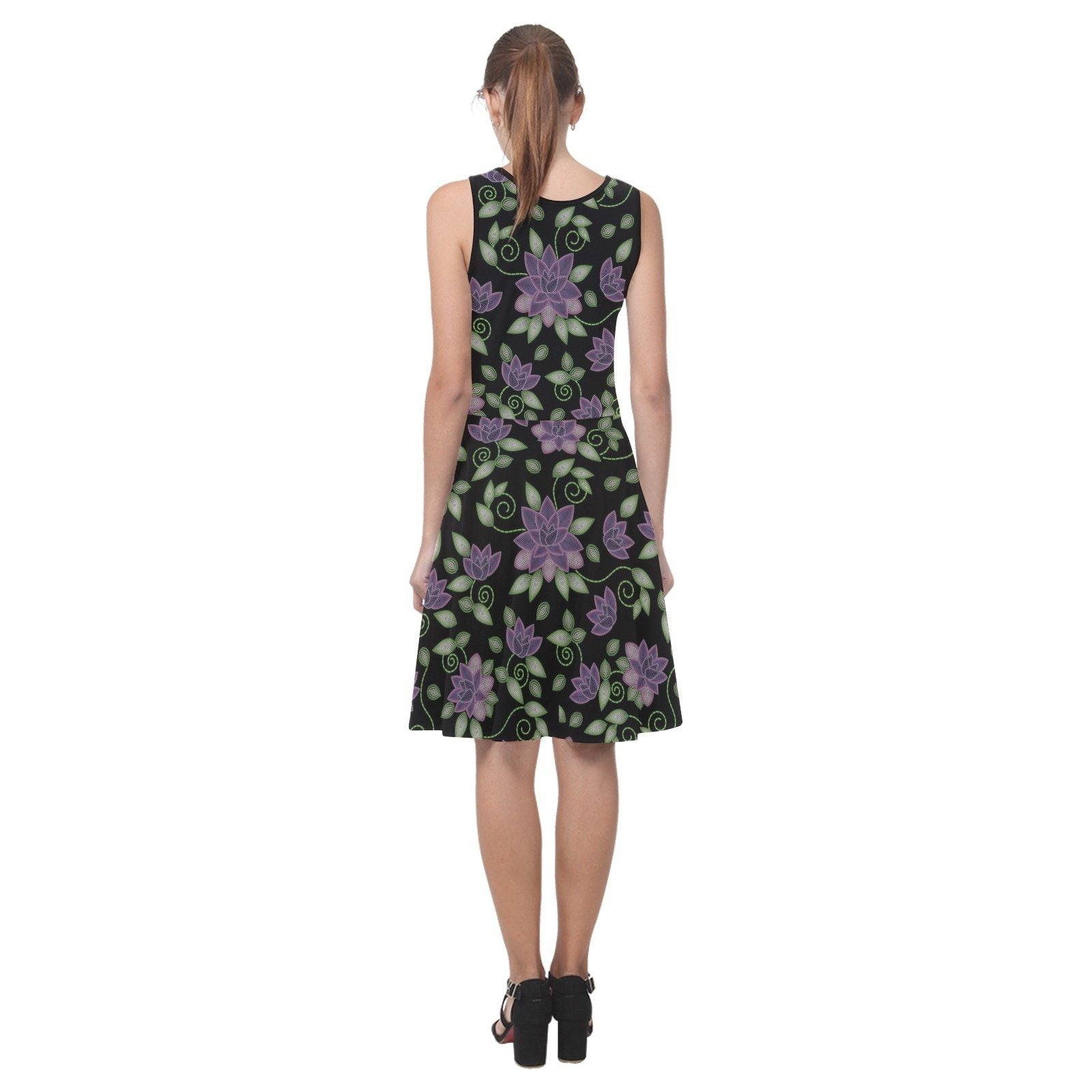 Purple Beaded Rose Atalanta Sundress (Model D04) Atalanta Sundress (D04) e-joyer
