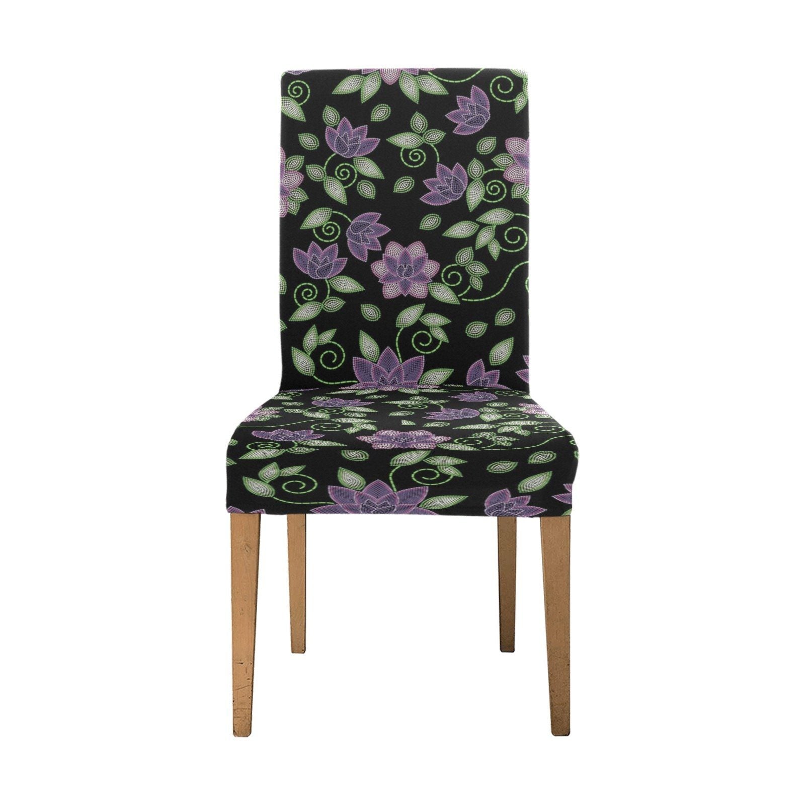 Purple Beaded Rose Chair Cover (Pack of 6) Chair Cover (Pack of 6) e-joyer