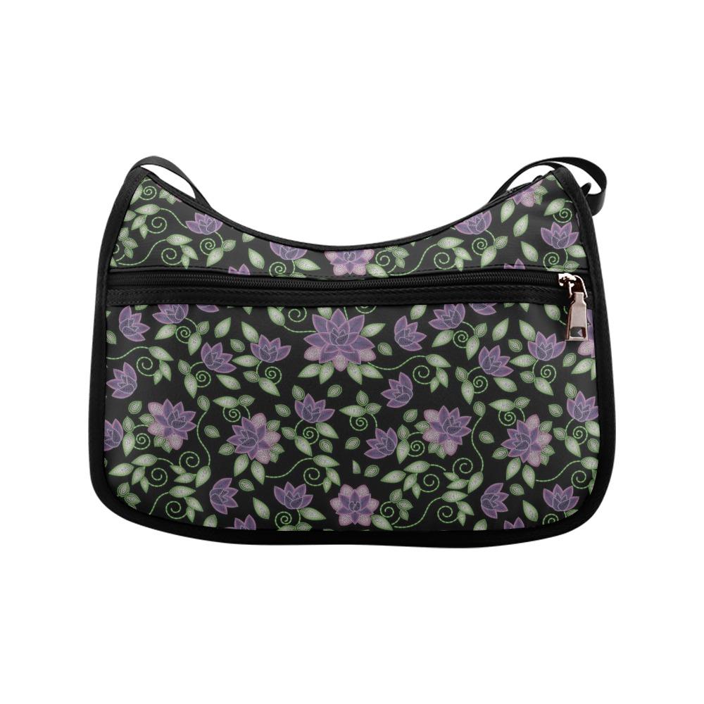 Purple Beaded Rose Crossbody Bags (Model 1616) Crossbody Bags (1616) e-joyer