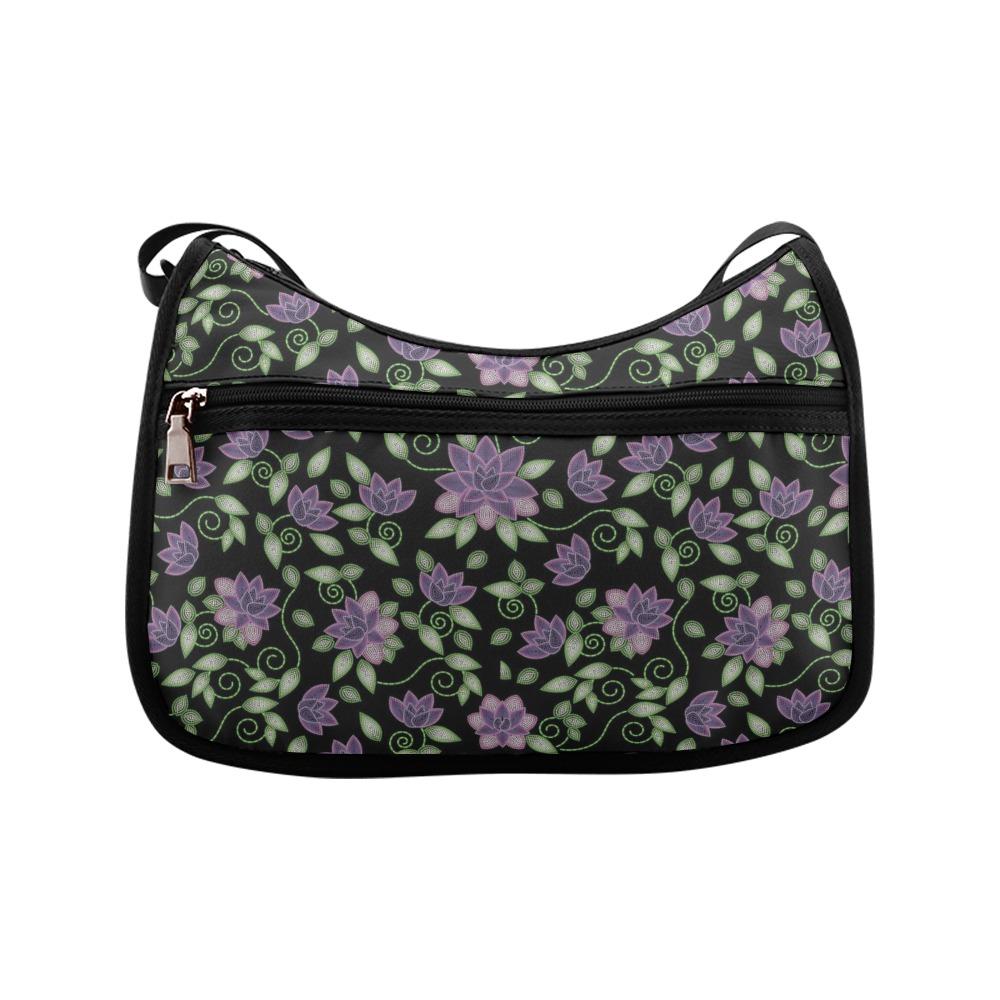 Purple Beaded Rose Crossbody Bags (Model 1616) Crossbody Bags (1616) e-joyer