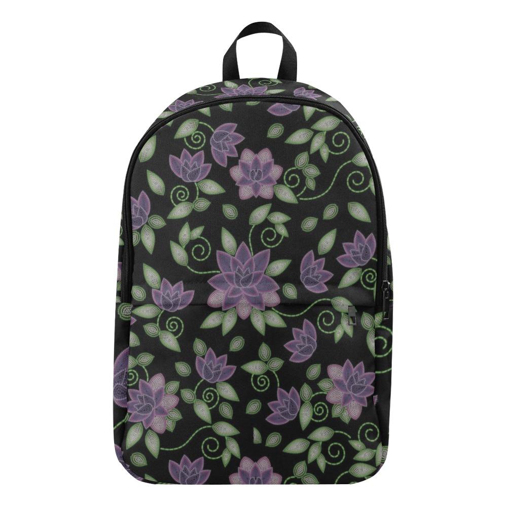 Purple Beaded Rose Fabric Backpack for Adult (Model 1659) Casual Backpack for Adult (1659) e-joyer
