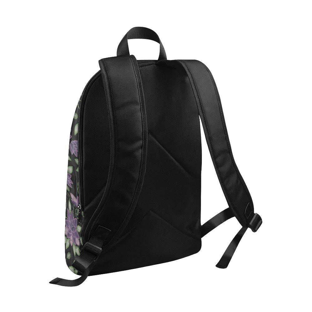 Purple Beaded Rose Fabric Backpack for Adult (Model 1659) Casual Backpack for Adult (1659) e-joyer