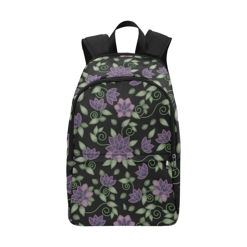 Purple Beaded Rose Fabric Backpack for Adult (Model 1659) Casual Backpack for Adult (1659) e-joyer