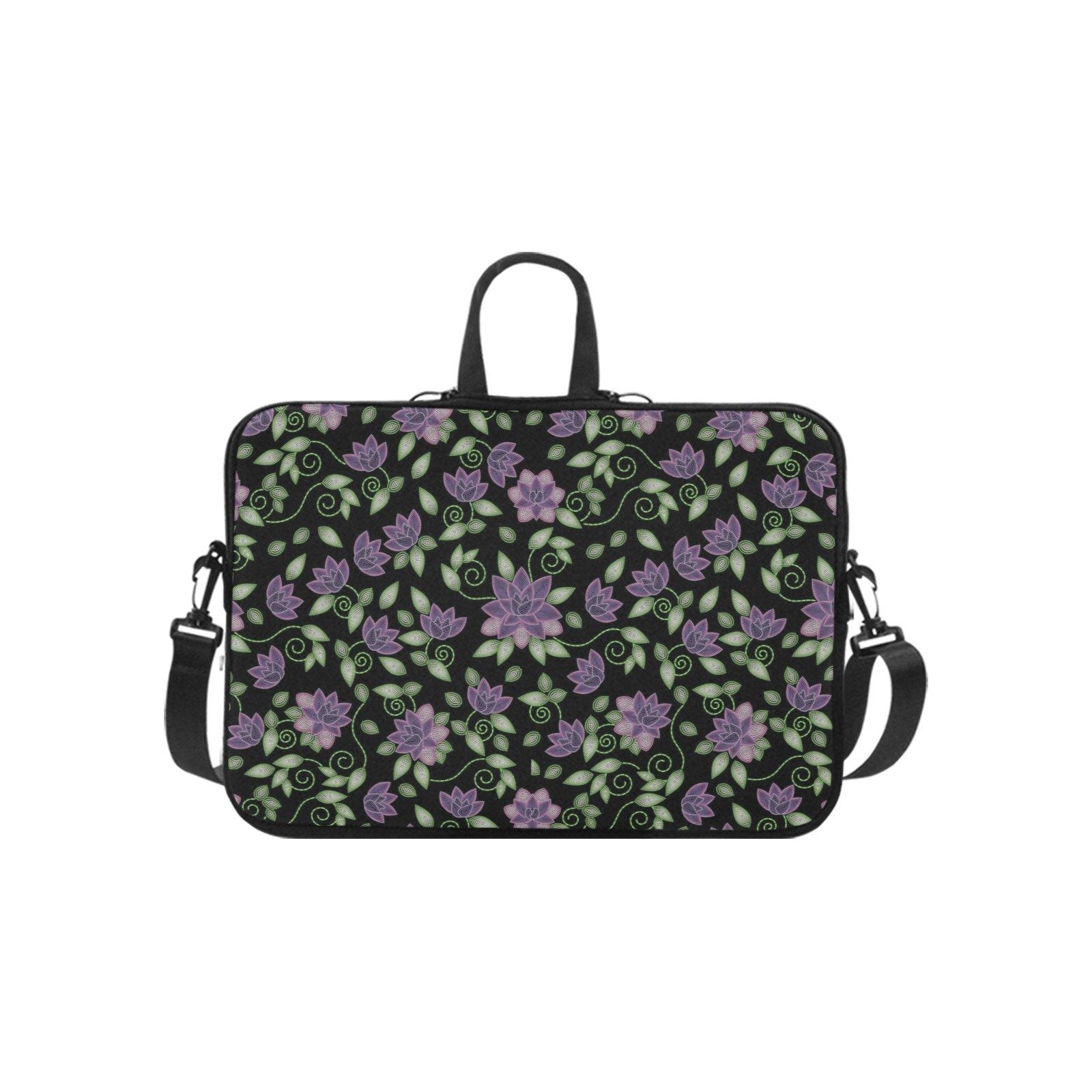 Purple Beaded Rose Laptop Handbags 11" bag e-joyer