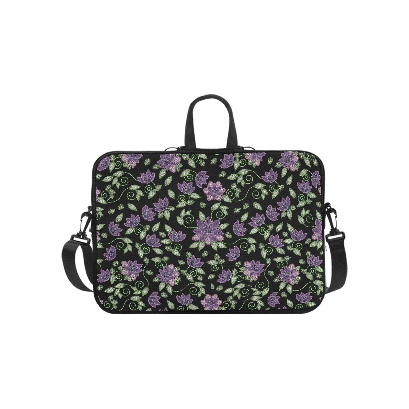 Purple Beaded Rose Laptop Handbags 17" bag e-joyer