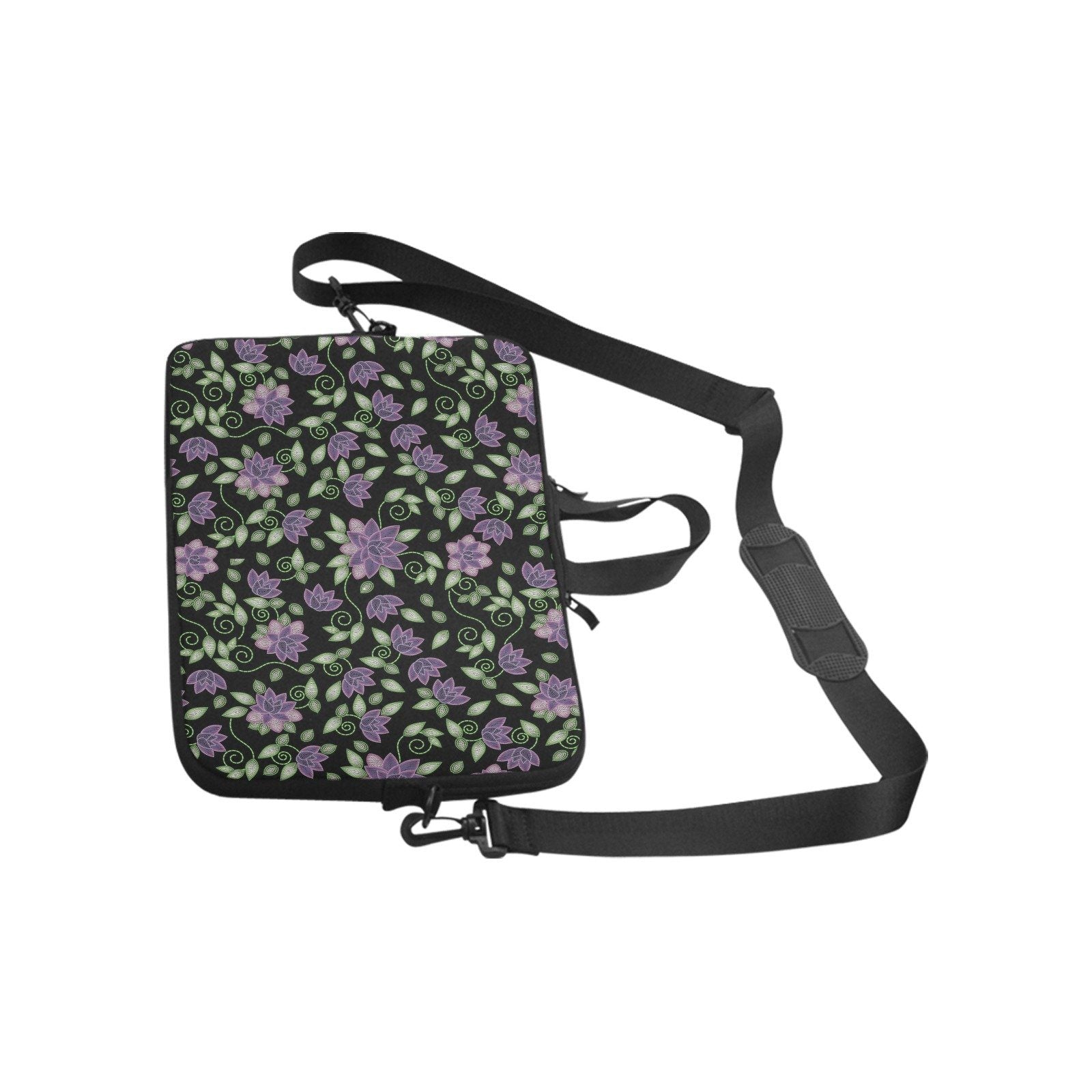Purple Beaded Rose Laptop Handbags 17" bag e-joyer
