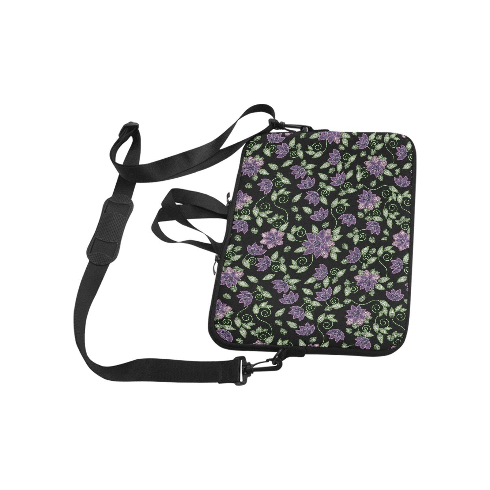 Purple Beaded Rose Laptop Handbags 17" bag e-joyer