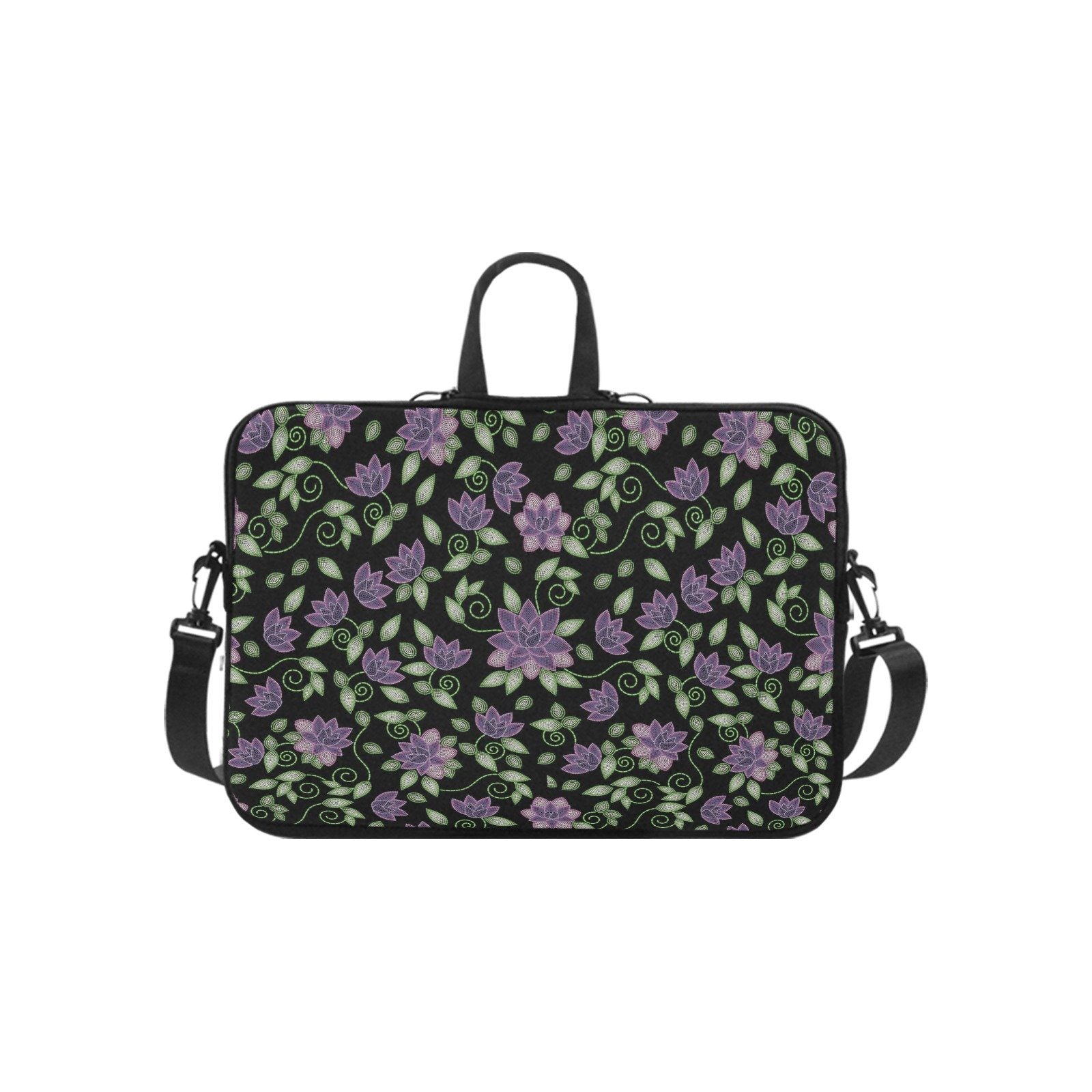 Purple Beaded Rose Laptop Handbags 17" bag e-joyer