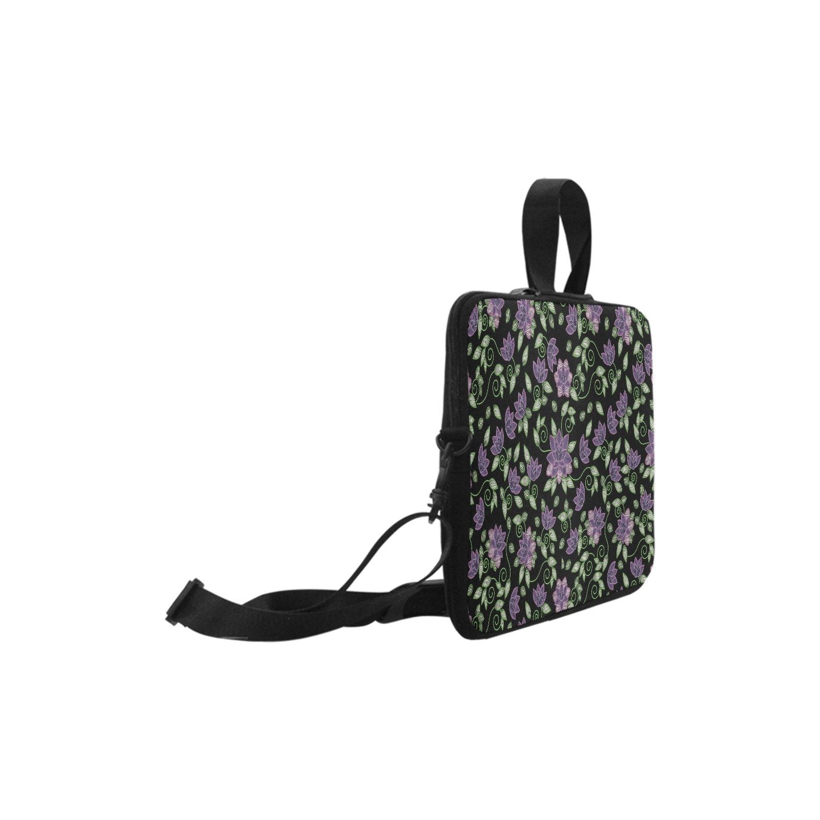 Purple Beaded Rose Laptop Handbags 17" bag e-joyer