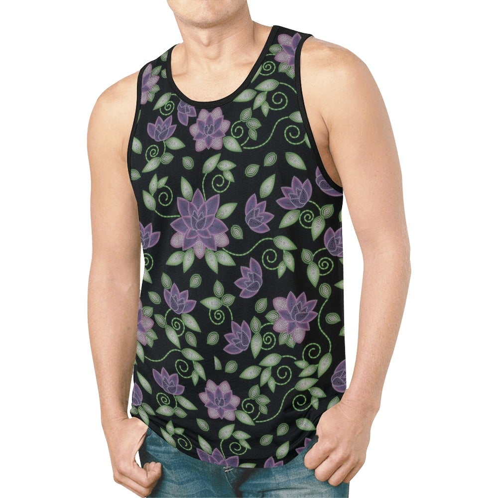 Purple Beaded Rose New All Over Print Tank Top for Men (Model T46) New All Over Print Tank Top for Men (T46) e-joyer