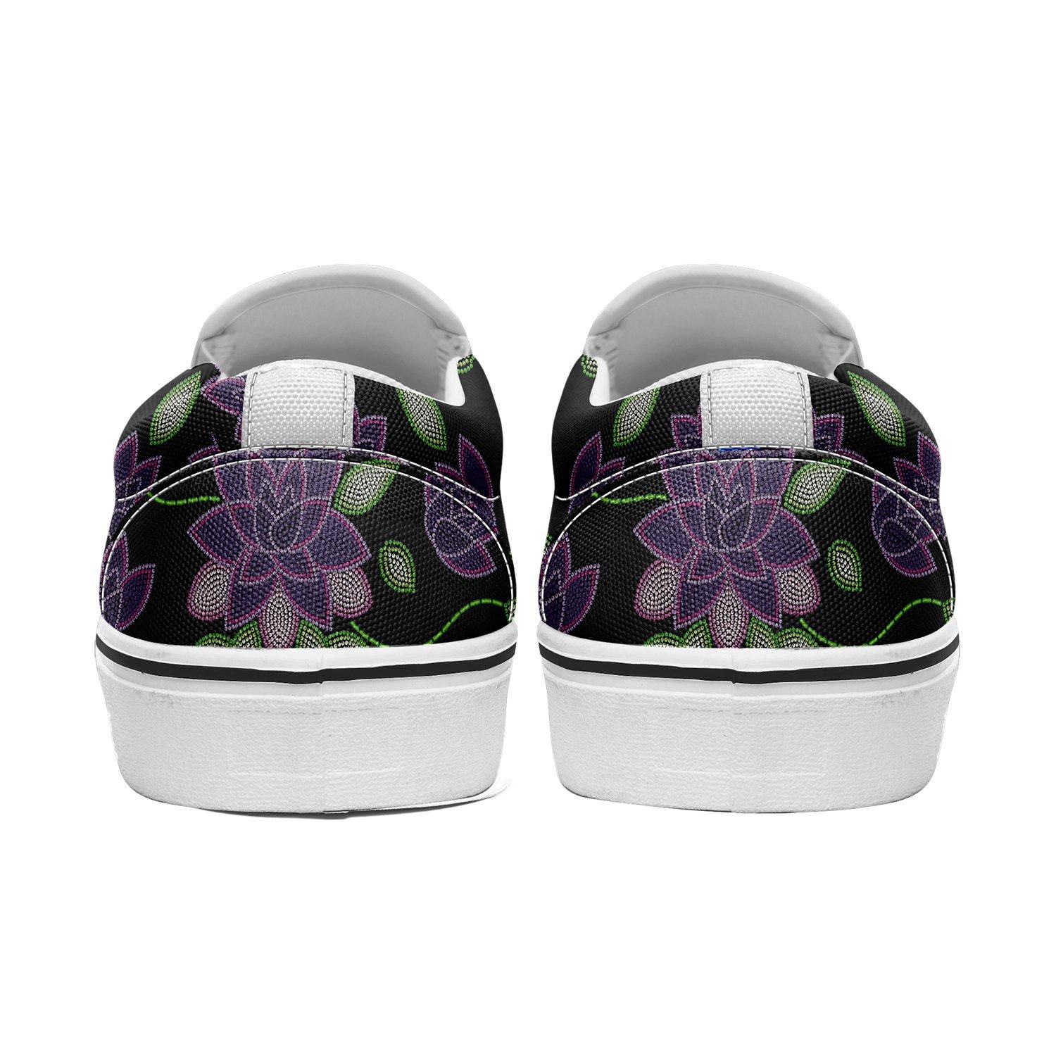 Purple Beaded Rose Otoyimm Canvas Slip On Shoes otoyimm Herman
